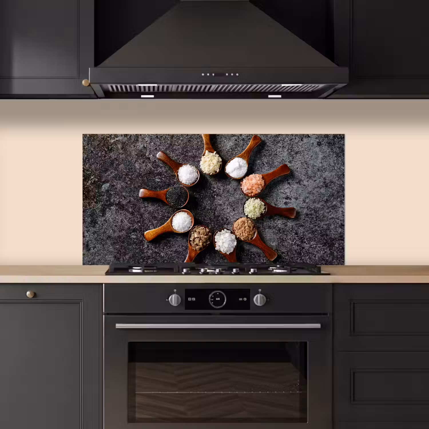 Lepel - Kruiden - Specerijen - Keuken - Industrieel keuken achterwand spatscherm middel -sfeer1