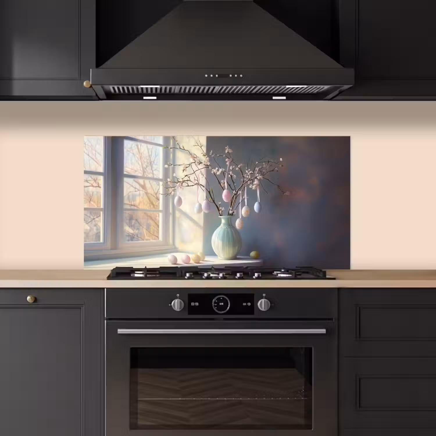 Stilleven - Vaas - Paastak keuken achterwand spatscherm middel -sfeer1