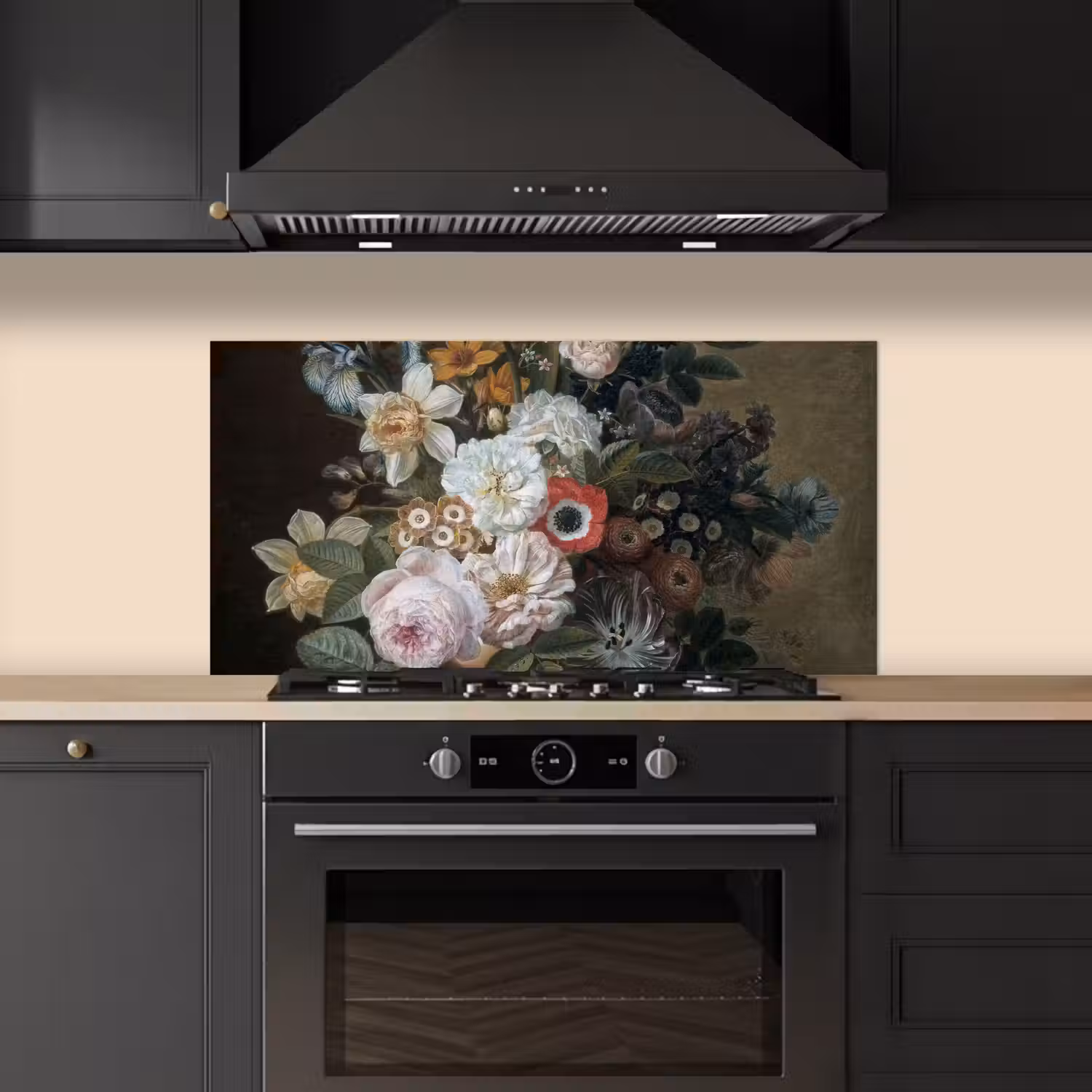 Stilleven met bloemen - Schilderij van Eelke Jelles Eelkema keuken achterwand spatscherm middel -sfeer1