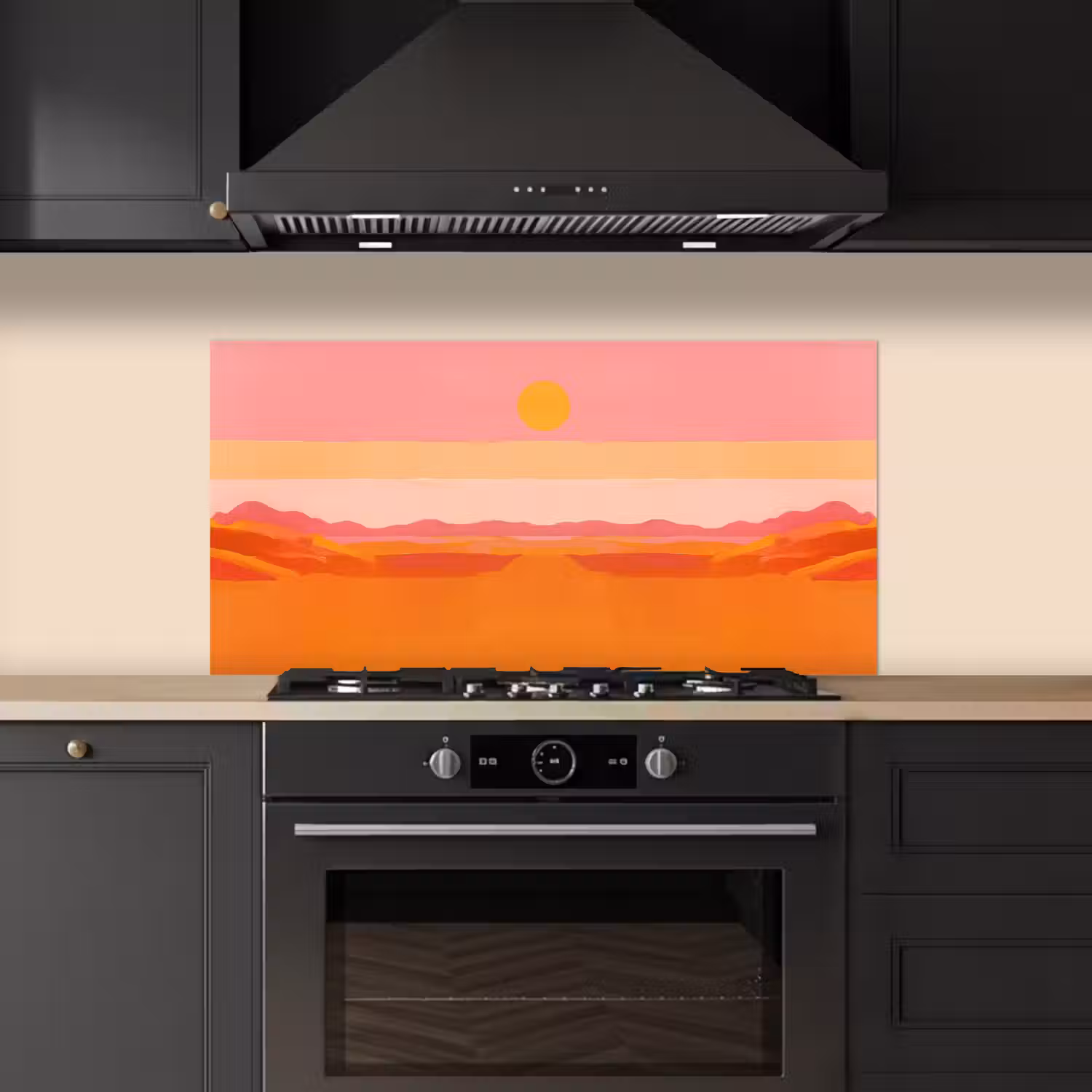 Zon - Abstract - Landschap - Oranje keuken achterwand spatscherm middel -sfeer1