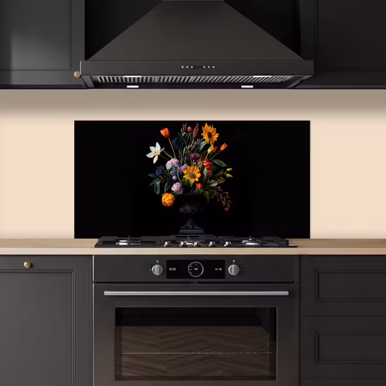 Zonnebloemen - Boeket - Kleurrijk keuken achterwand spatscherm middel -sfeer1