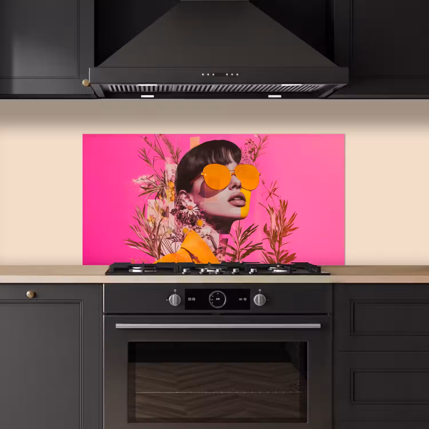 Zonnebril - Oranje - Vrouw - Planten keuken achterwand spatscherm middel -sfeer1