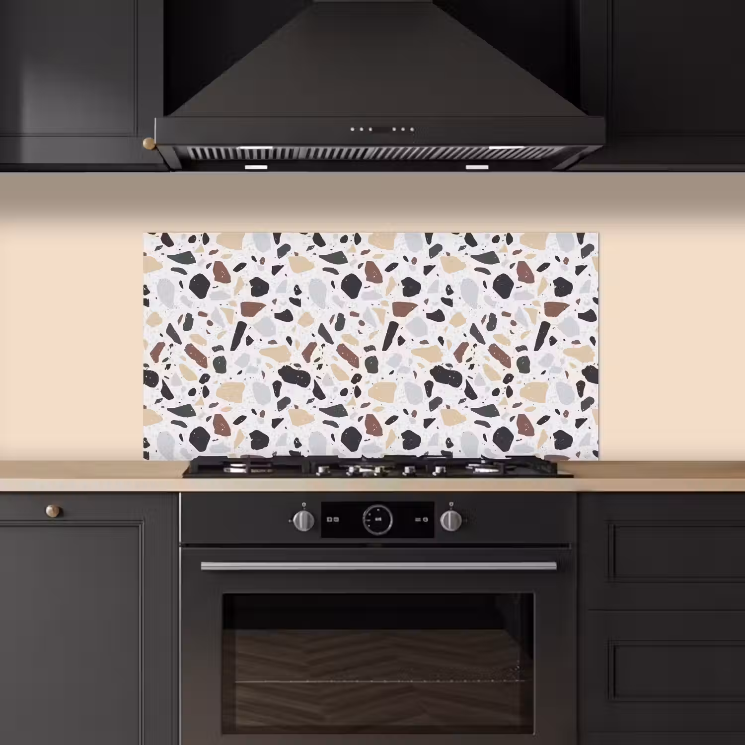 Terrazzo - Patroon - Kleurrijk - Klei keuken achterwand spatscherm middel 899 -sfeer1