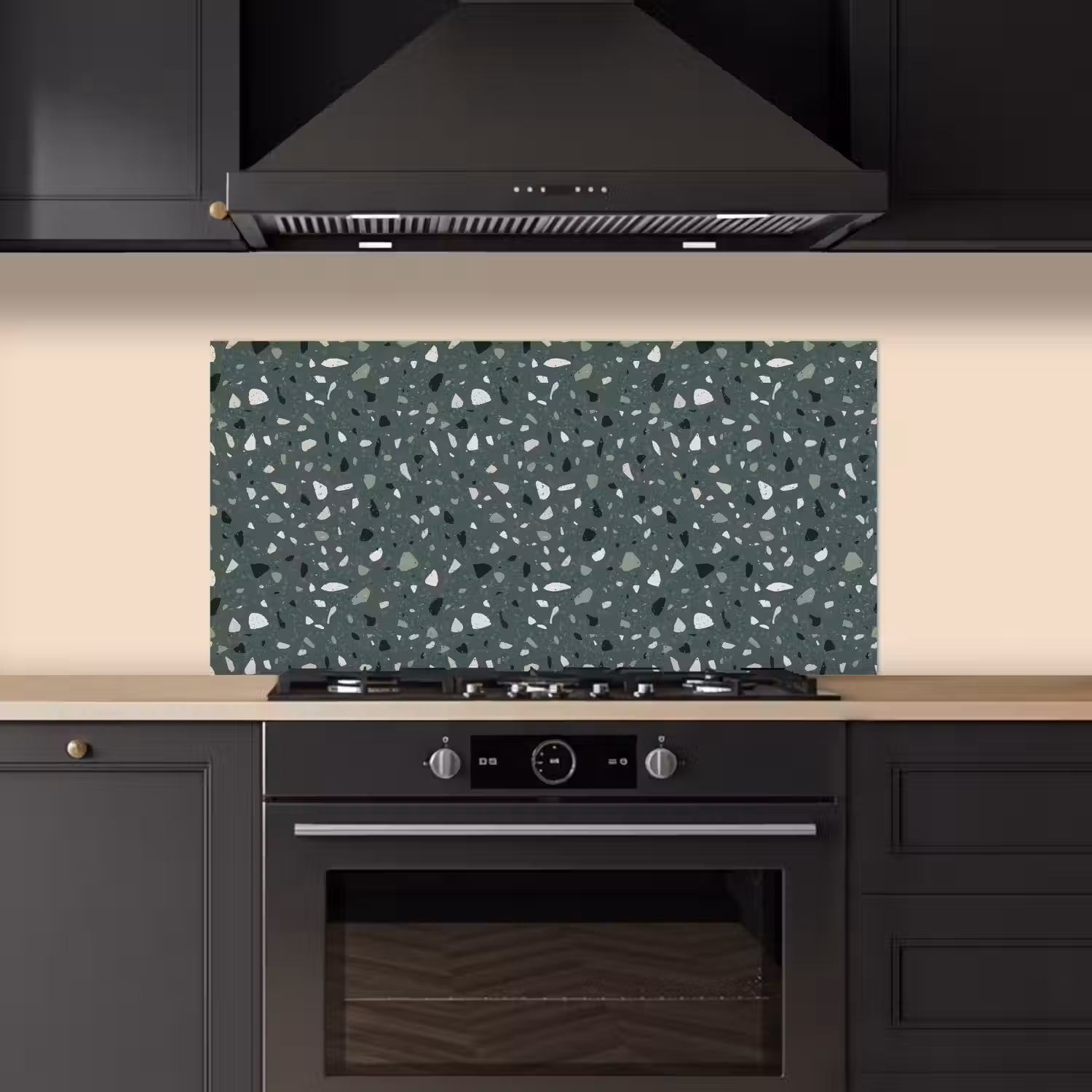 Terrazzo - Patroon - Kleurrijk - Groen keuken achterwand spatscherm middel 899 -sfeer1