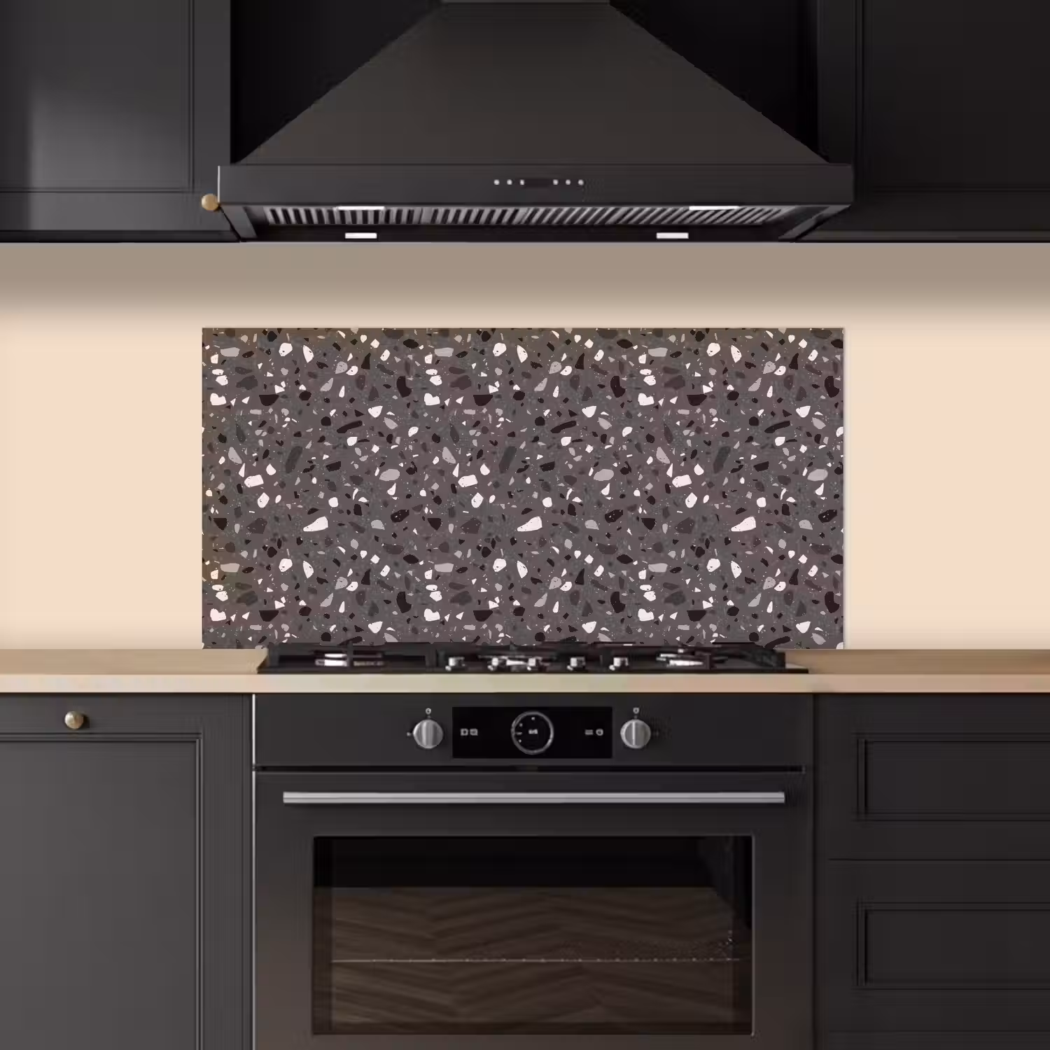Terrazzo - Patroon - Grijs keuken achterwand spatscherm middel 899 -sfeer1