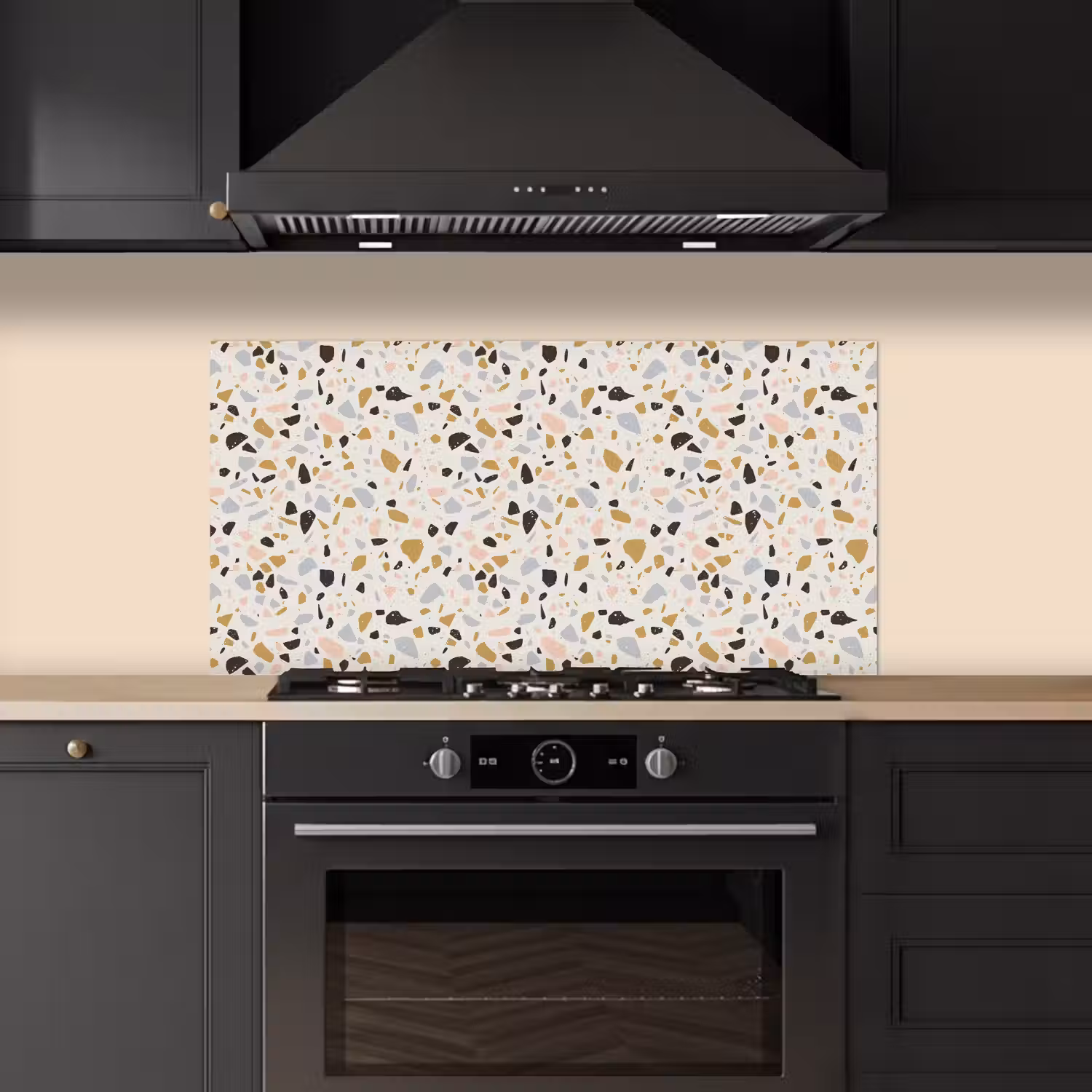 Terrazzo - Patroon - Neutraal - Zacht - Multi keuken achterwand spatscherm middel 899 -sfeer1