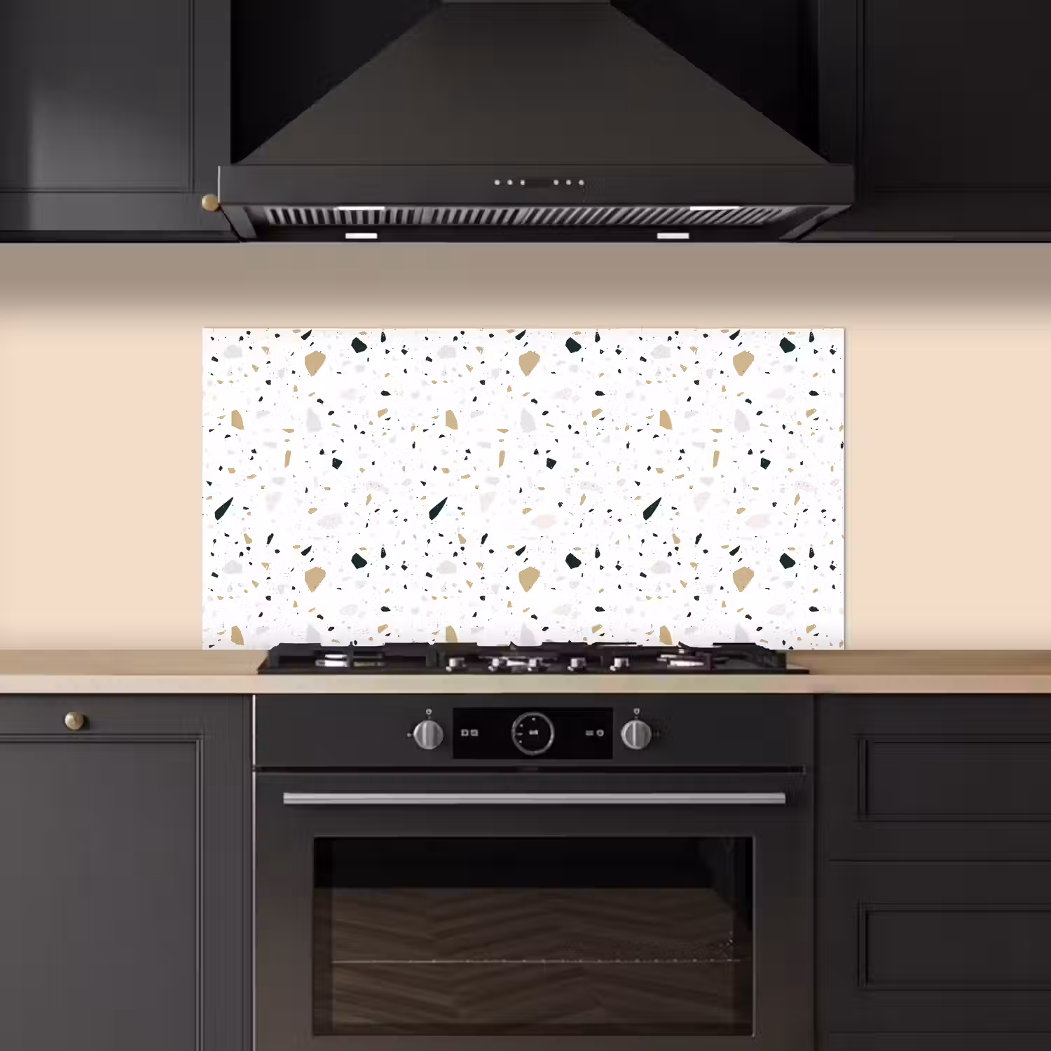 Terrazzo - Patroon - Wit - Neutraal keuken achterwand spatscherm middel 899 -sfeer1