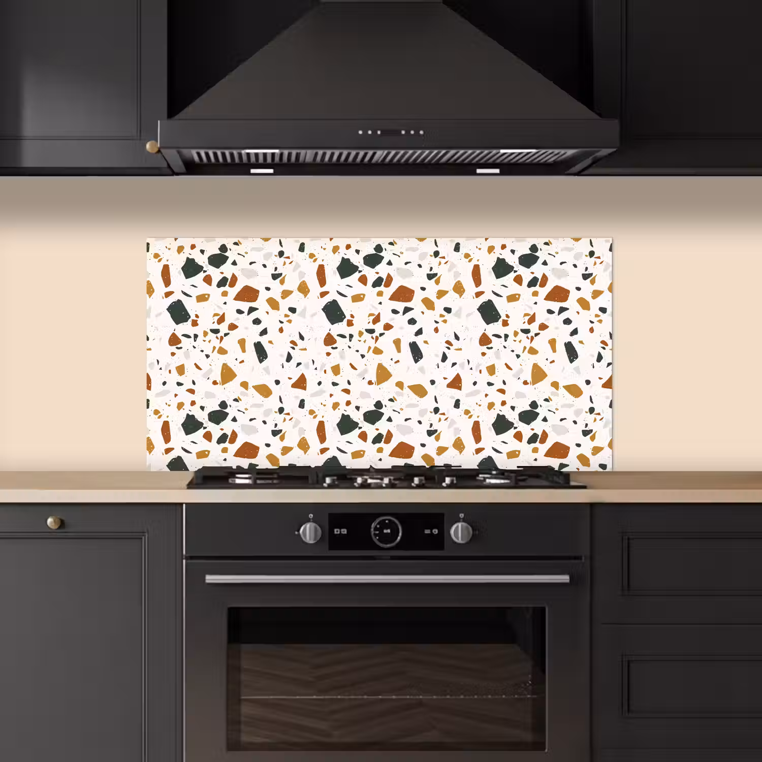 Terrazzo - Patroon - Wit - Terra keuken achterwand spatscherm middel 899 -sfeer1