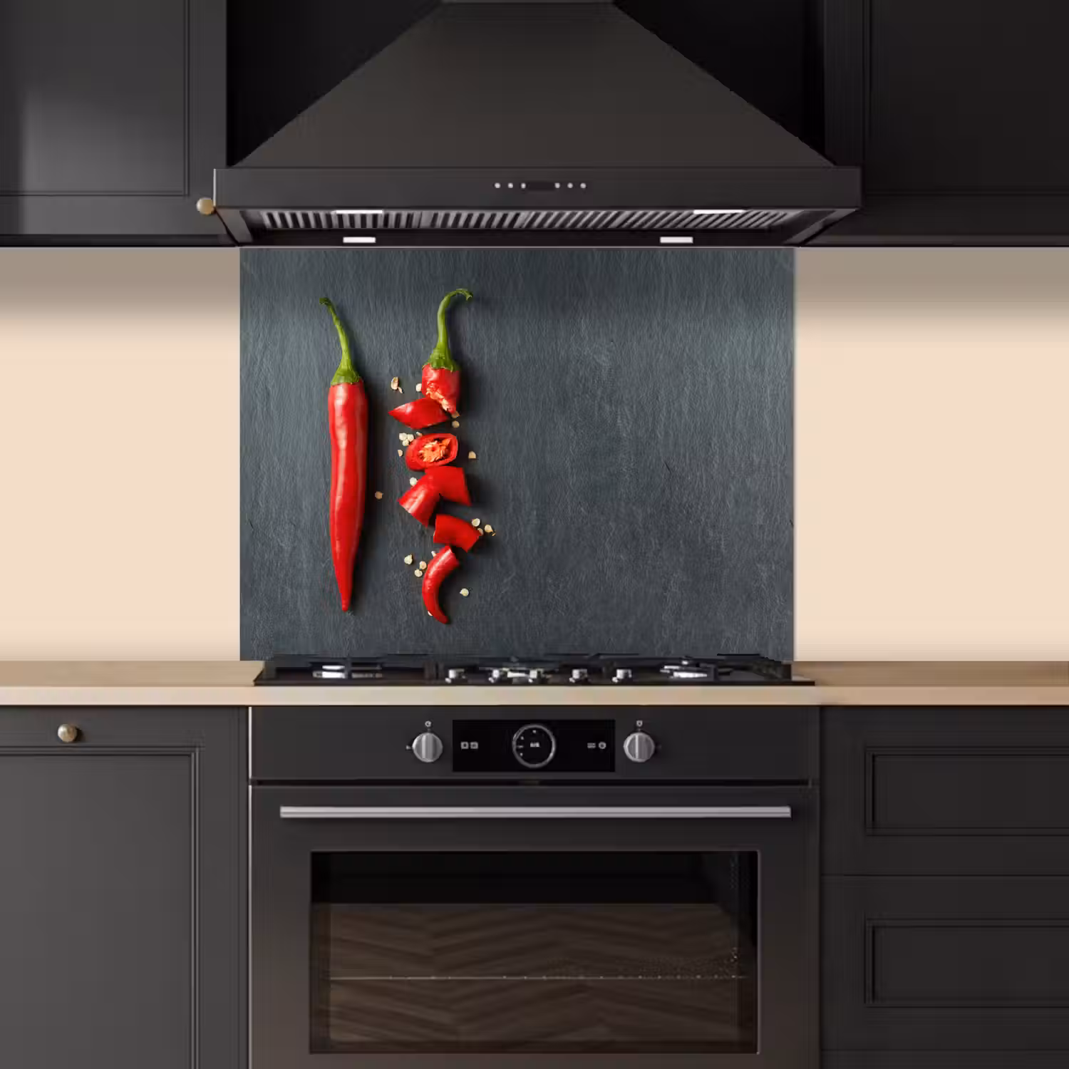 Het Spectrum van Pittigheid keuken achterwand spatscherm middel -sfeer1