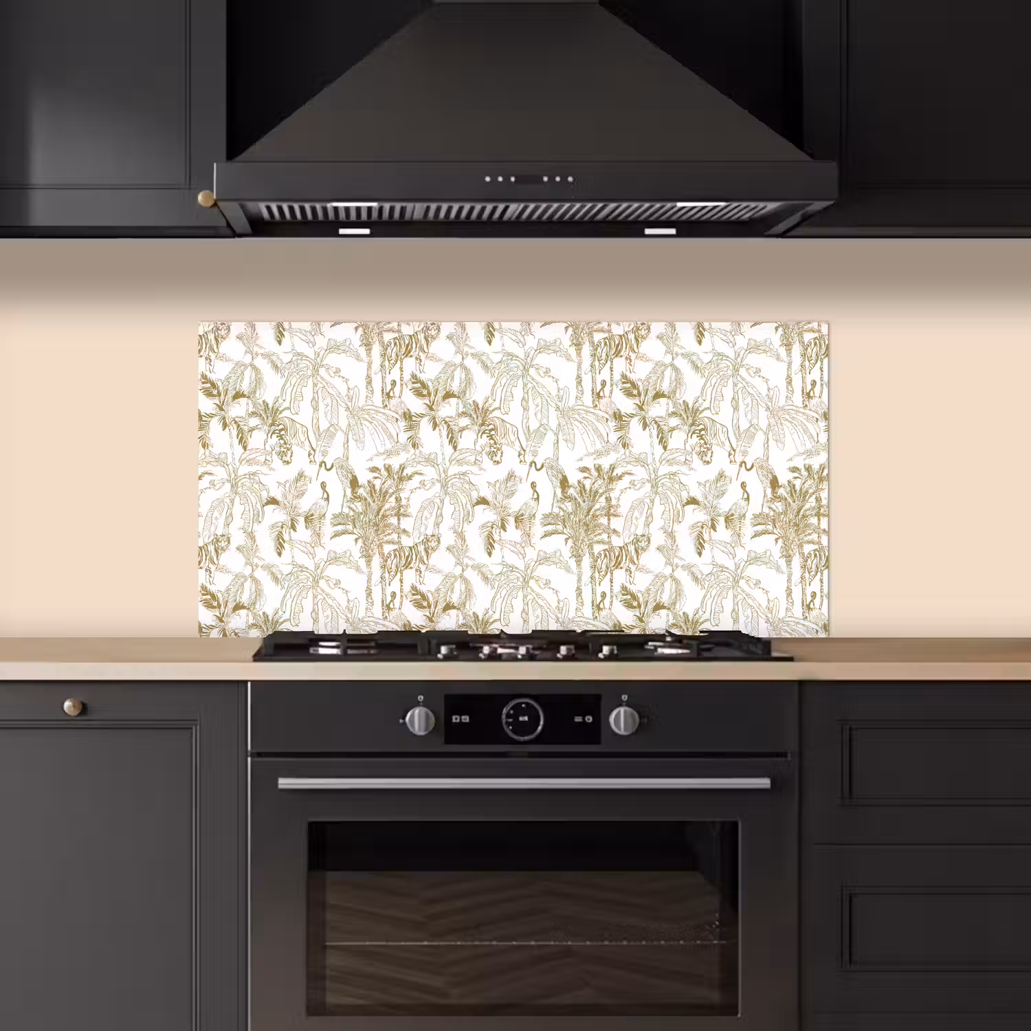 Tijger - Oerwoud - Beige keuken achterwand spatscherm middel 899 -sfeer1