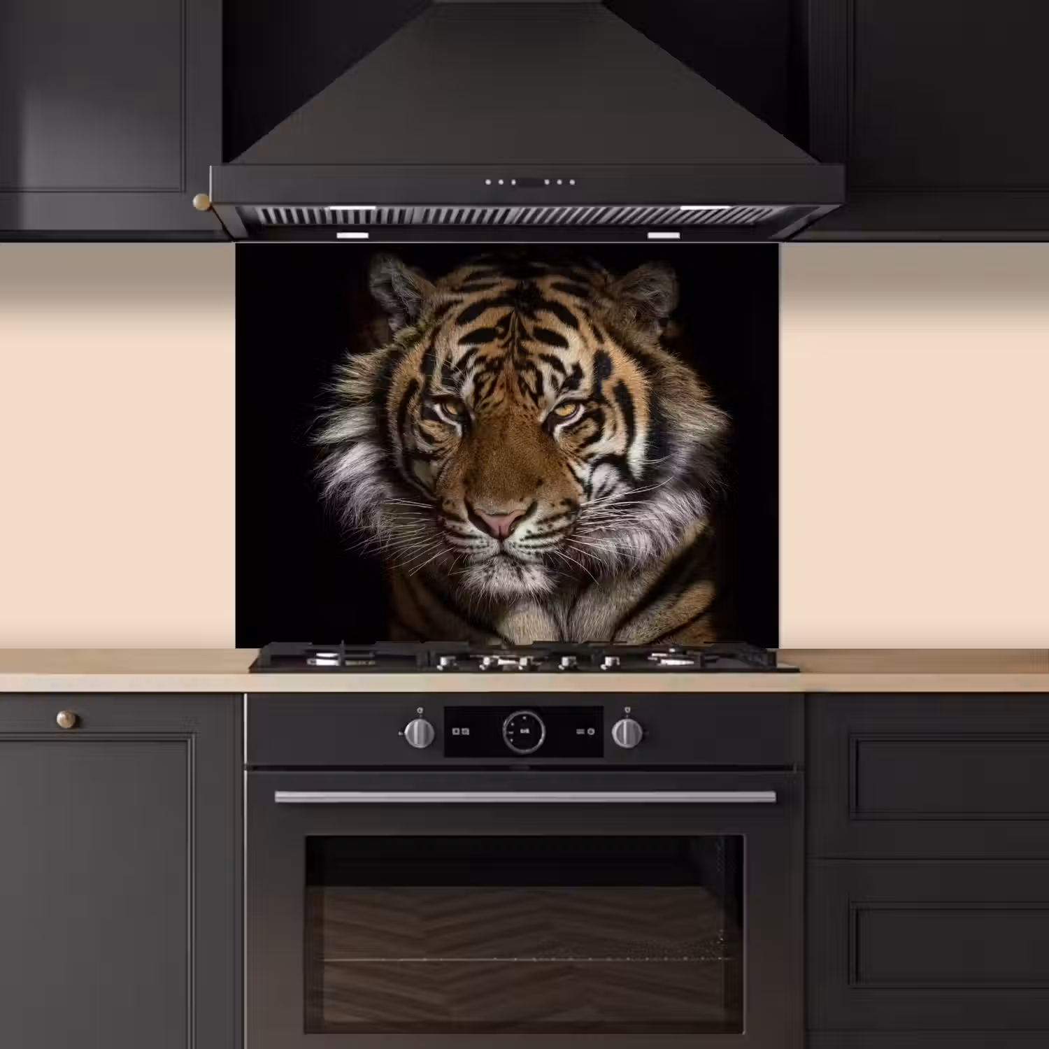 Tijger - Wilde dieren - Portret keuken achterwand spatscherm middel -sfeer1