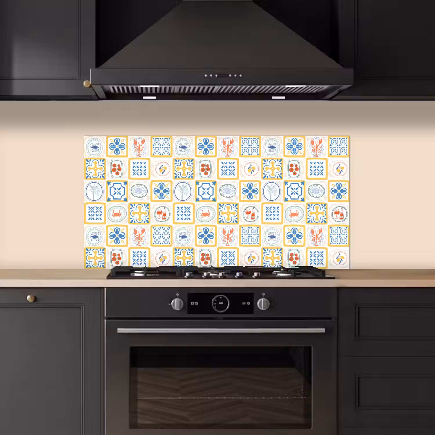 Zee - Sfeer - Mozaïek - Vis keuken achterwand spatscherm middel 899 -sfeer1