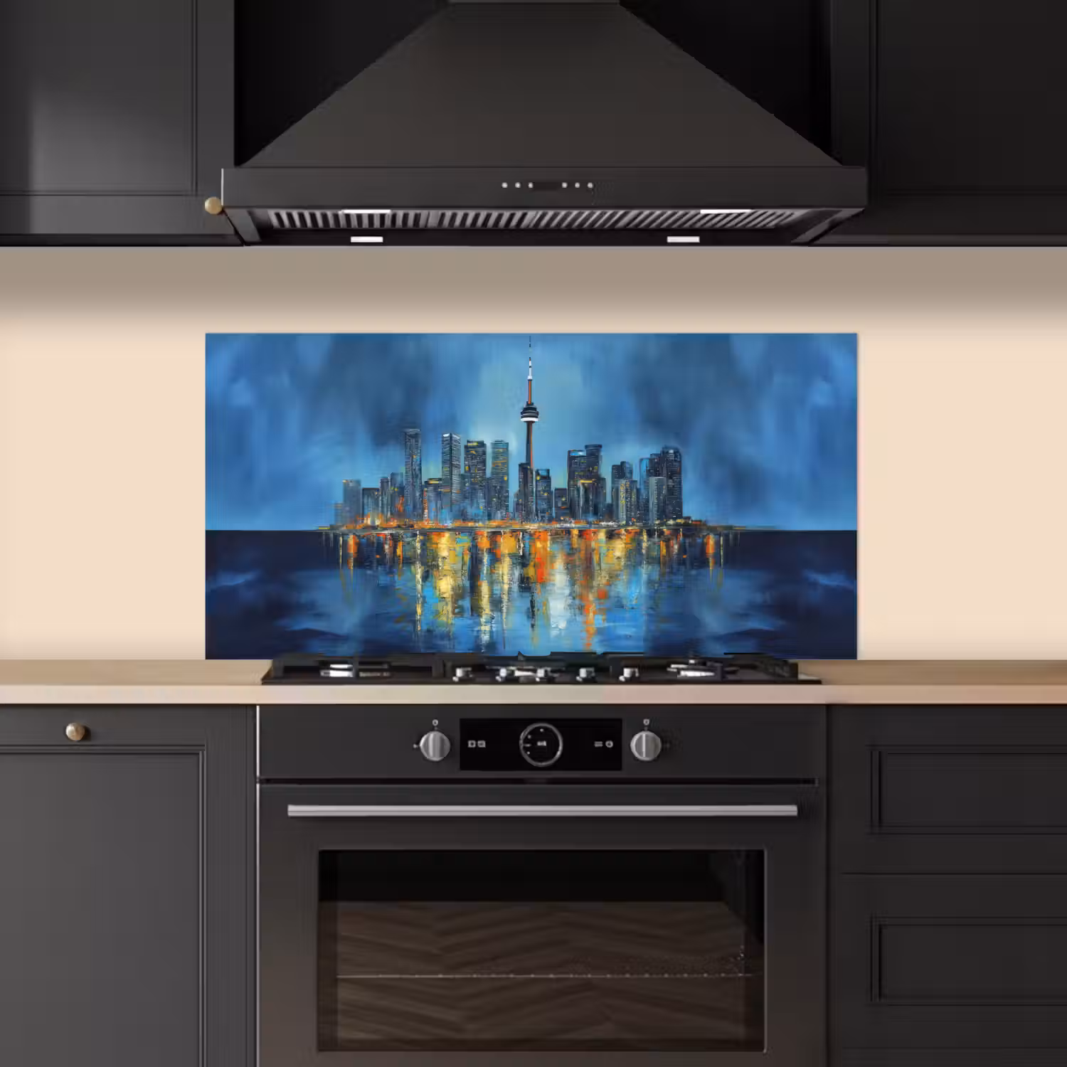 Skyline Toronto - Water - Stadslichten - Toren keuken achterwand spatscherm middel -sfeer1