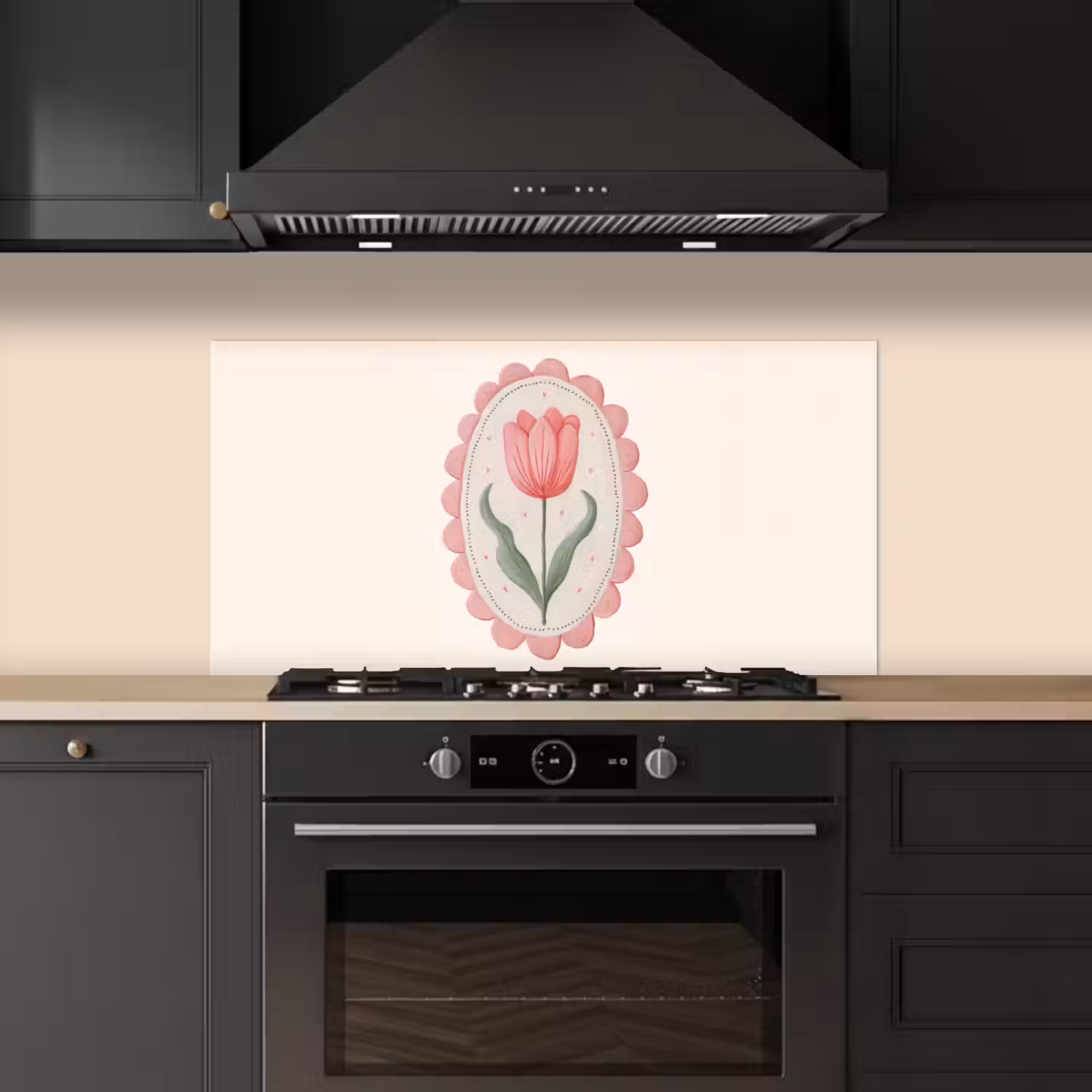 Tulp - Lijst - Ovaal - Illustratie keuken achterwand spatscherm middel -sfeer1