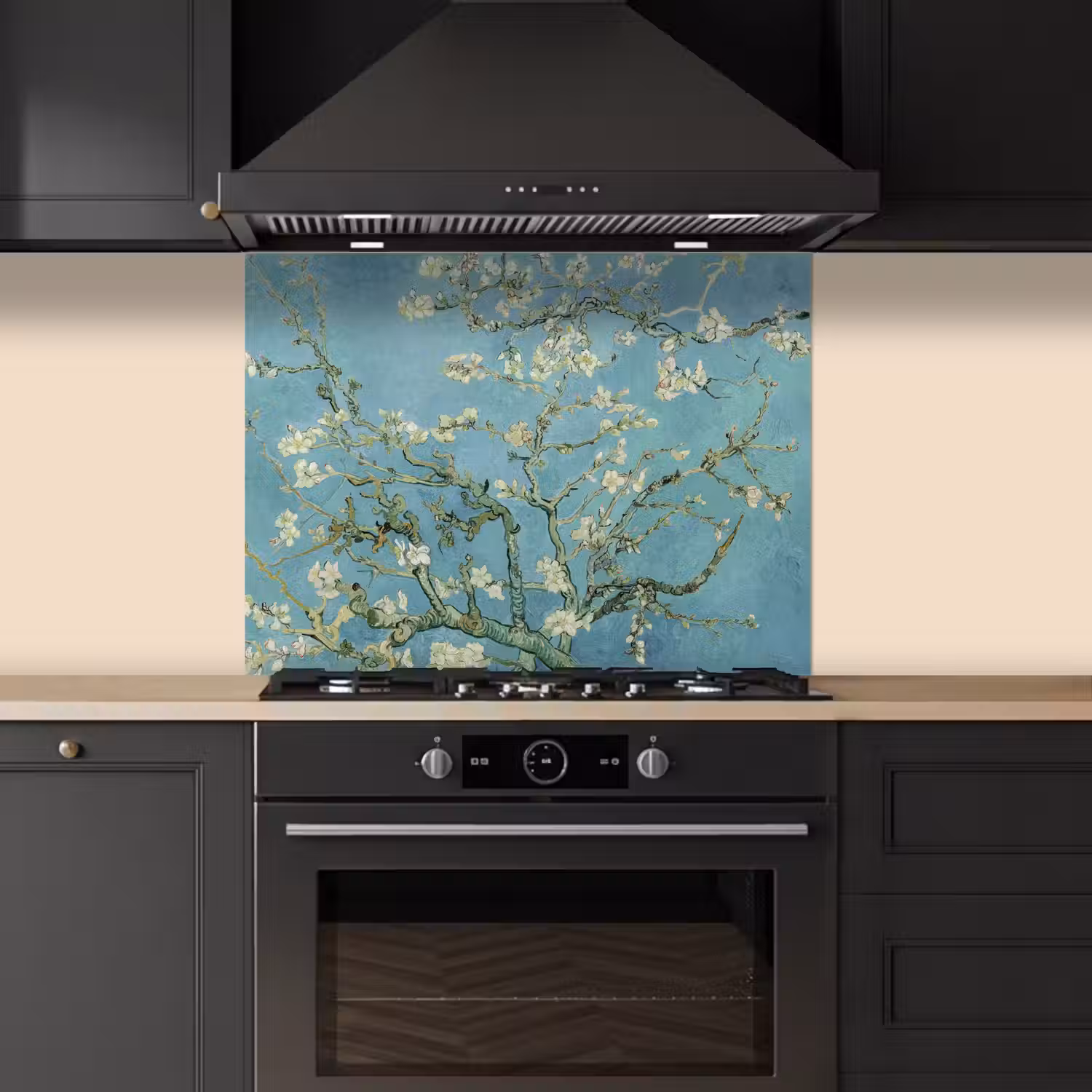 Van Gogh - Amandelbloesem - Oude meesters - Kunst - Vintage keuken achterwand spatscherm middel -sfeer1