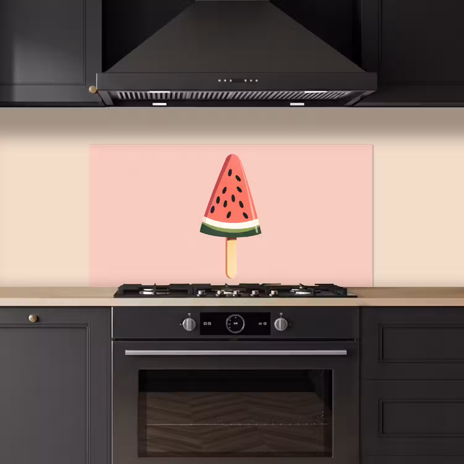 Watermeloen - Ijsje - Pitjes - Rood keuken achterwand spatscherm middel -sfeer1
