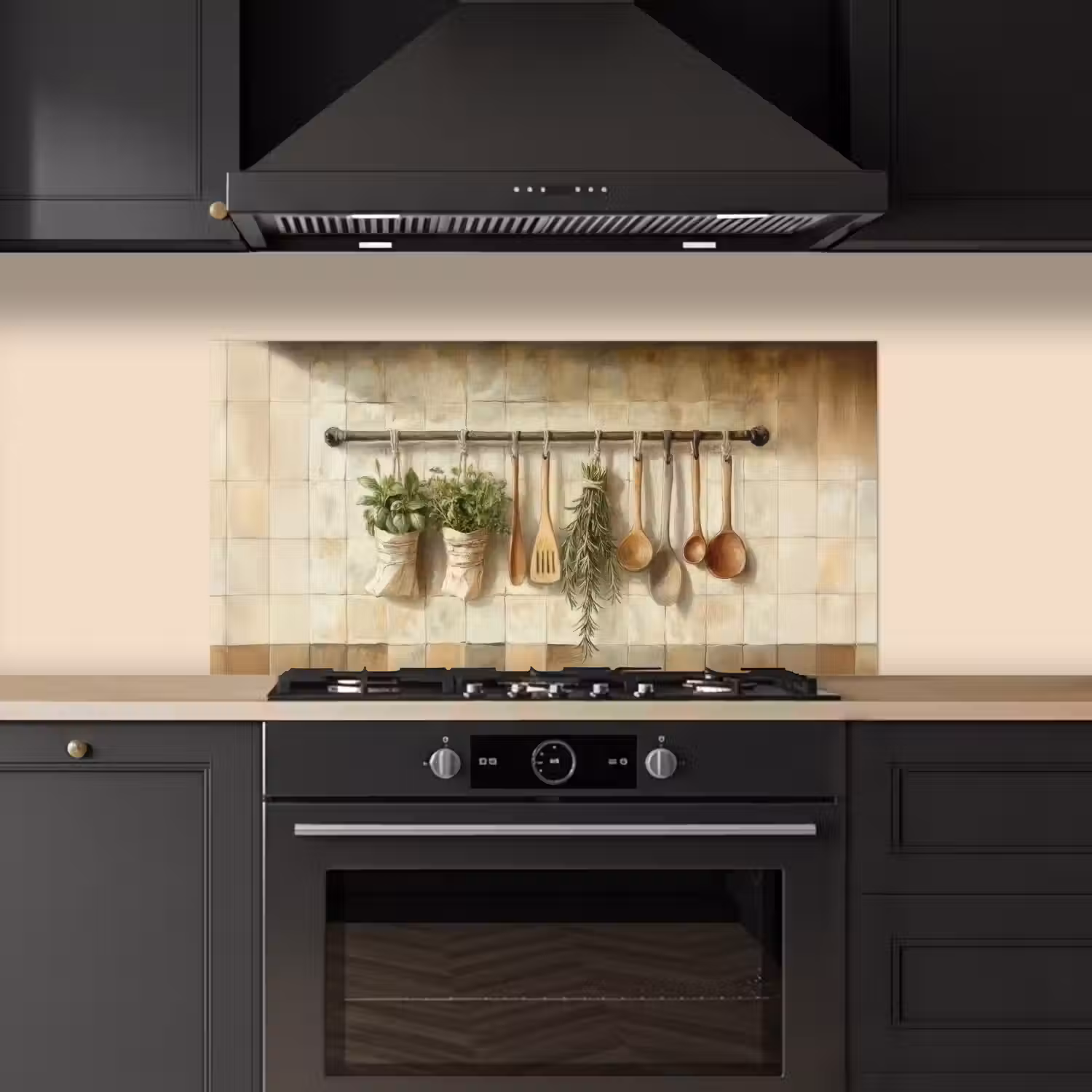 Hout - Keukengerei - Stilleven - Tegels keuken achterwand spatscherm middel -sfeer1