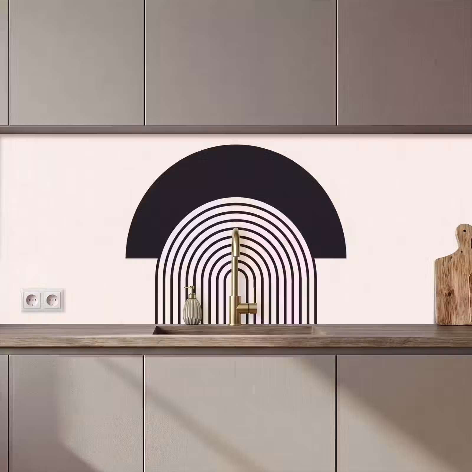 Kitchen Wall Splashback - Abstract - Arch - Modern - Abstract - Boog - Modern keuken achterwand 2 middel zz_3dshopping