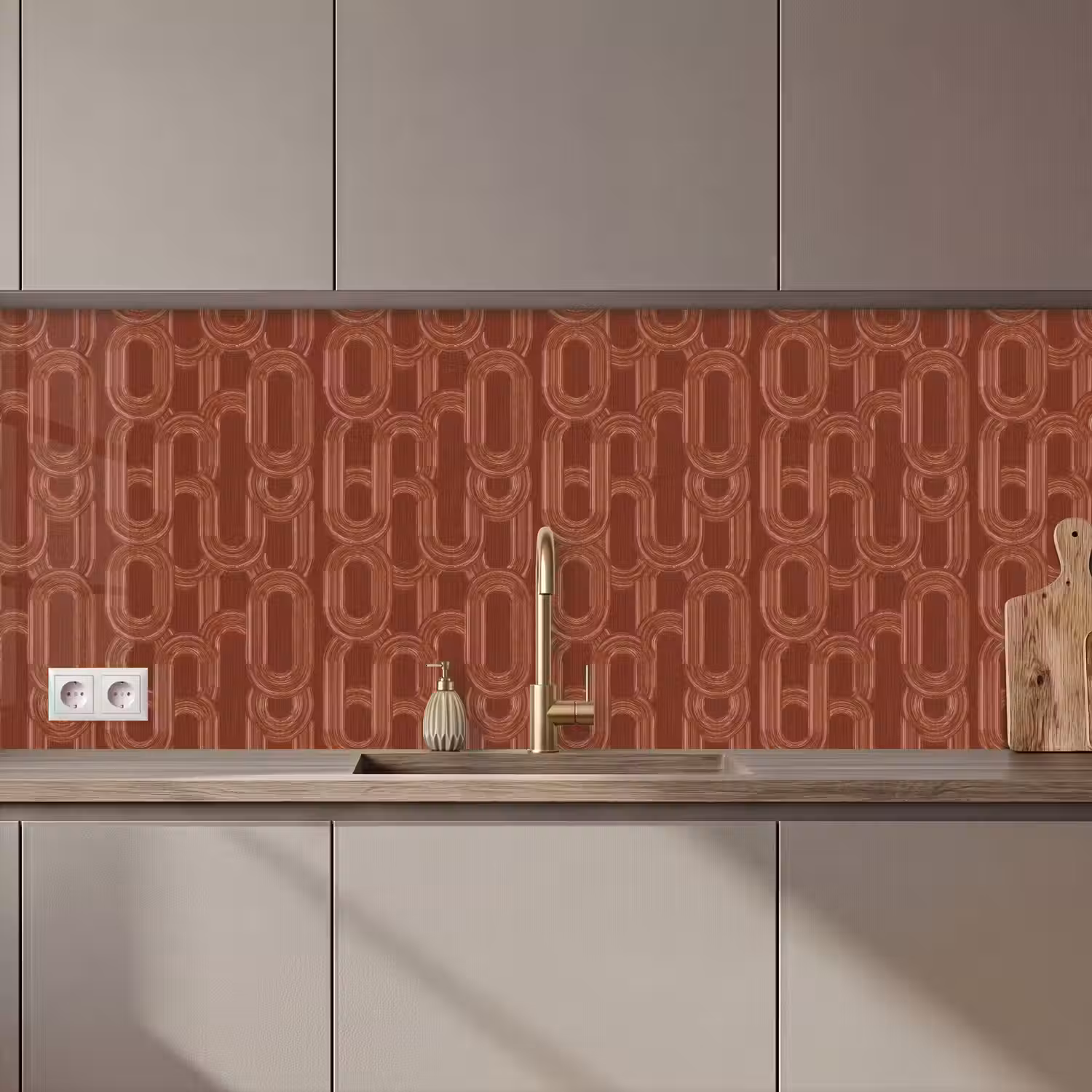Abstract - Textuur - Bruin keuken achterwand 2 middel 871 zz_3dshopping