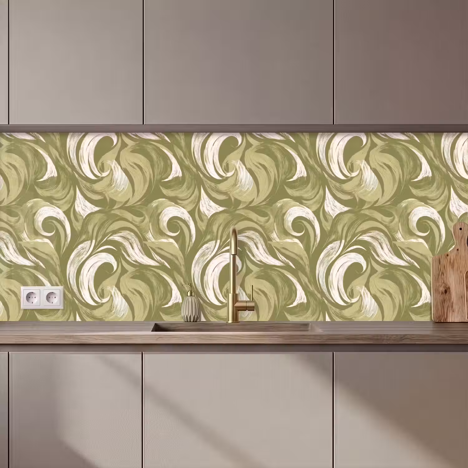 Abstract - Textuur - Groen keuken achterwand 2 middel 871 zz_3dshopping