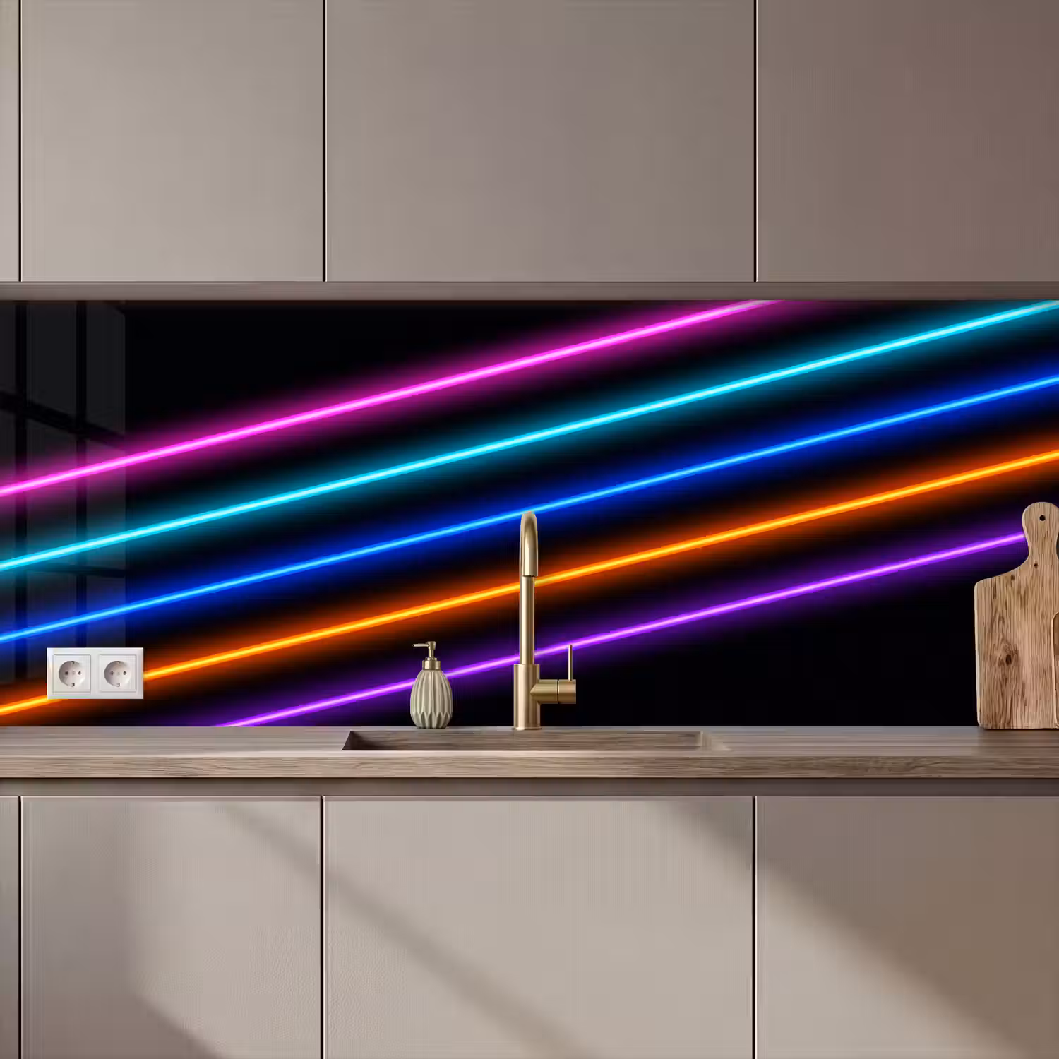 Esthetiek - Retro - Neon keuken achterwand 2 middel zz_3dshopping