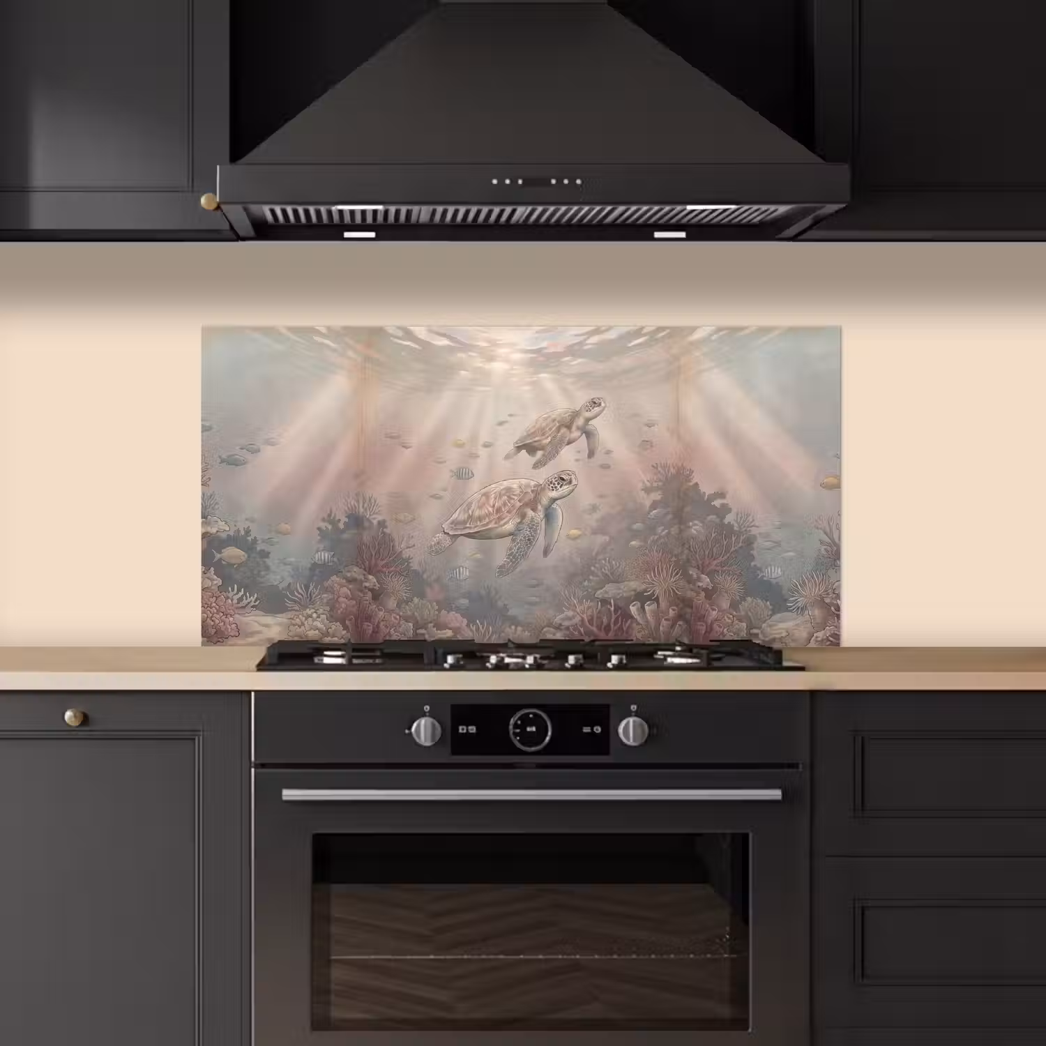Dier - Onderwater - Oceaan - Illustratie - Zeeleven keuken achterwand spatscherm middel -sfeer1