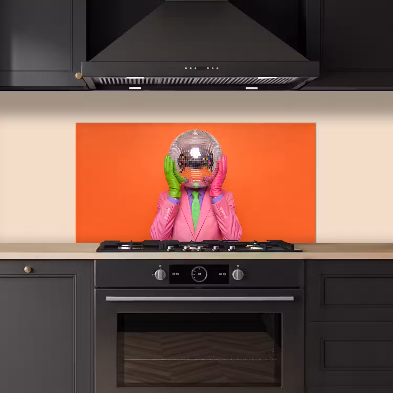 Kunst - Disco bal - Kleurrijk - Modern - Studio keuken achterwand spatscherm middel -sfeer1