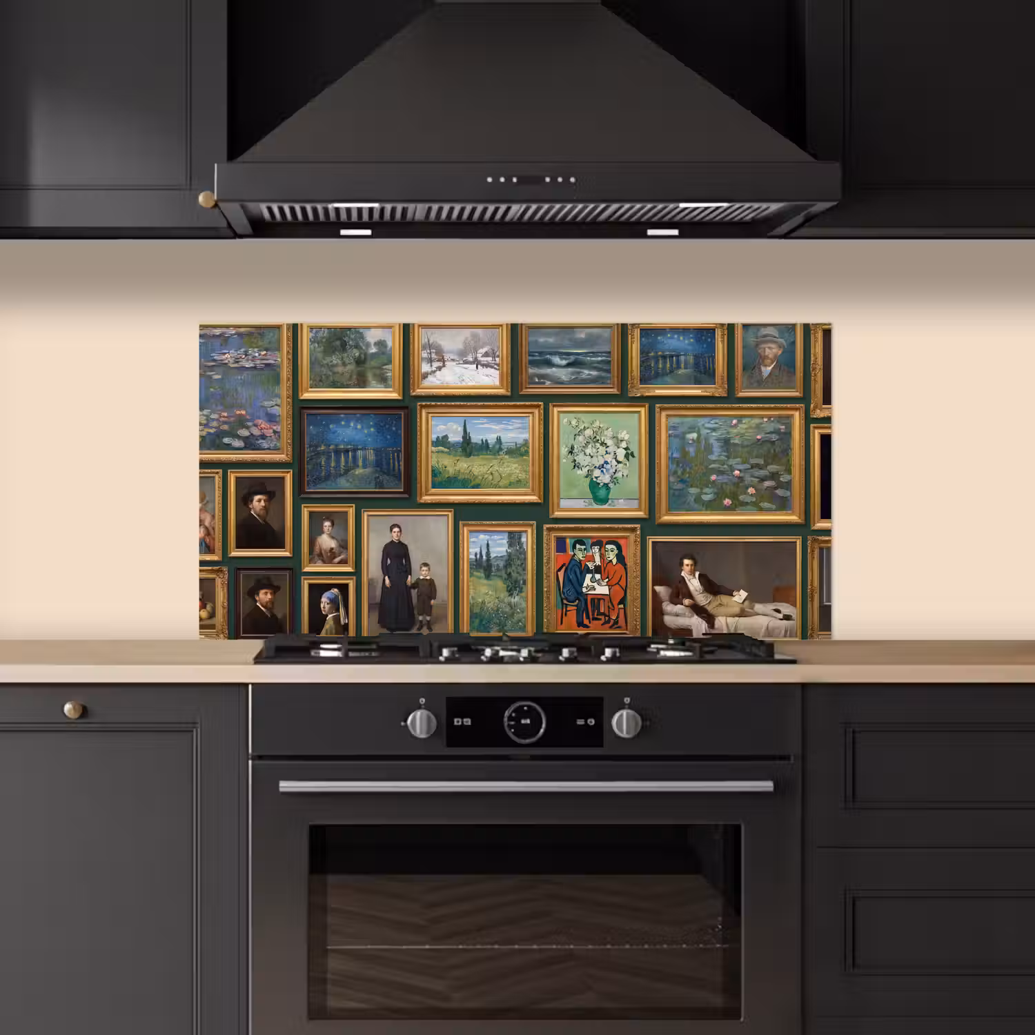 Kunst - Schilderijen - Collectie - Klassiek - Groen keuken achterwand spatscherm middel -sfeer1