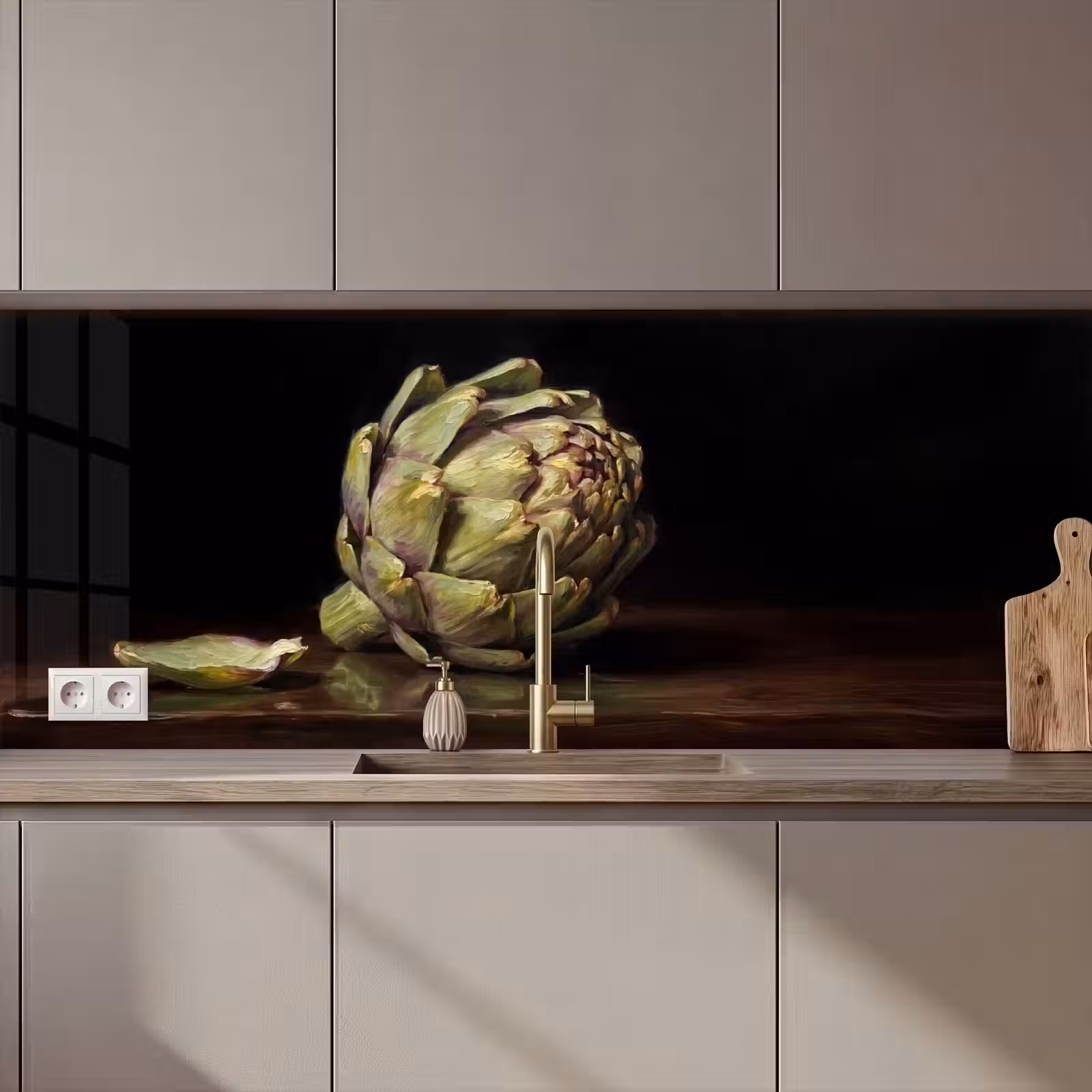 Kitchen Wall Splashback - Artichoke - Food - Classic - Artichok - Eten - Klassiek keuken achterwand 2 middel zz_3dshopping