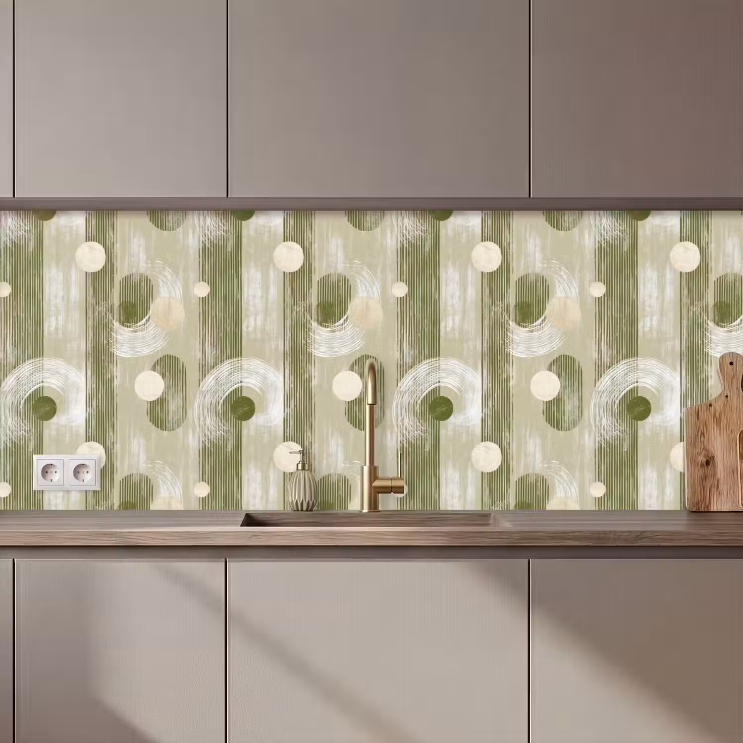 Artistiek - Modern - Groen keuken achterwand 2 middel 871 zz_3dshopping