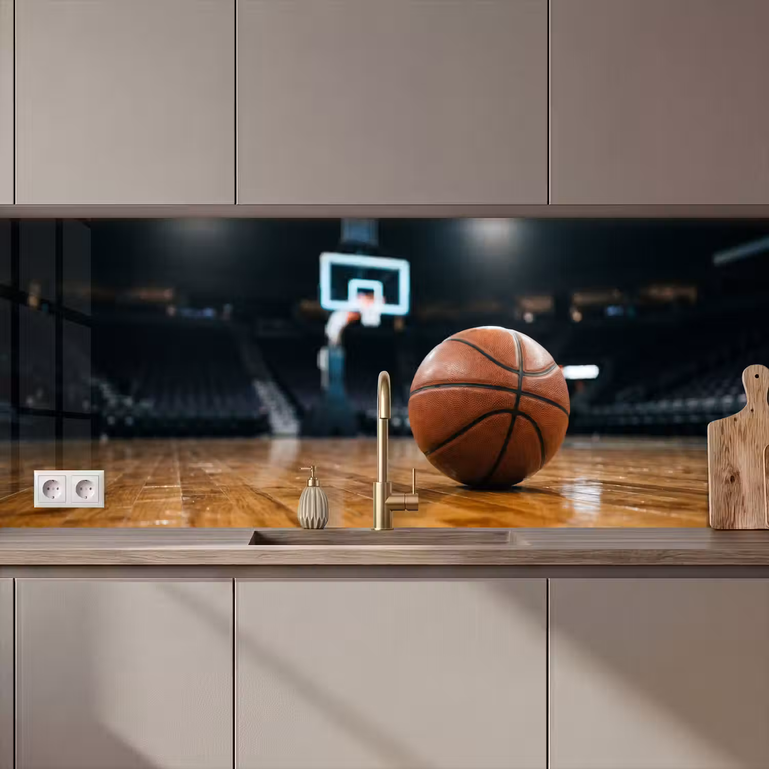 Basketbal - Arena - Sport keuken achterwand 2 middel zz_3dshopping