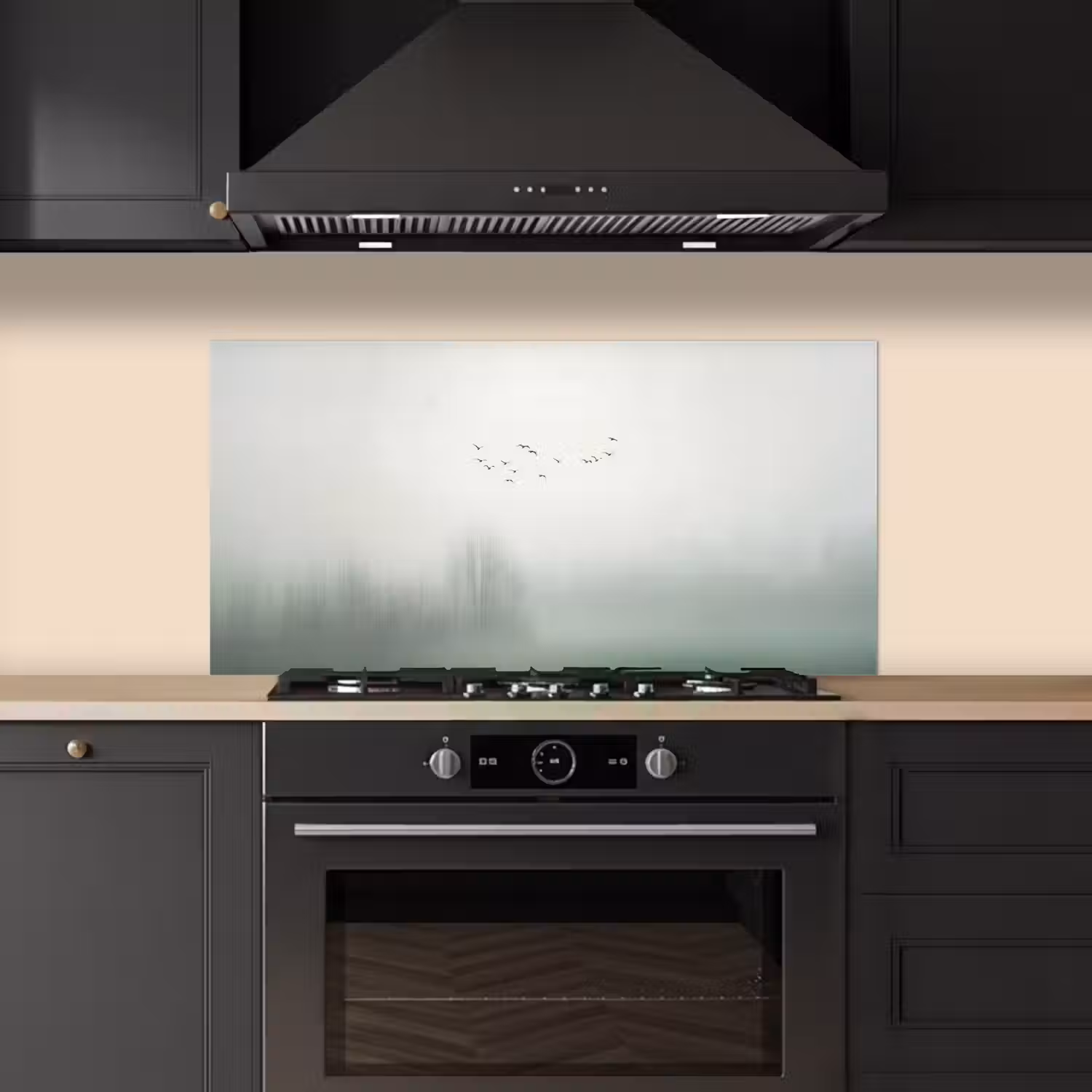 Vogel - Vlucht - Natuur - Minimalistisch keuken achterwand spatscherm middel -sfeer1