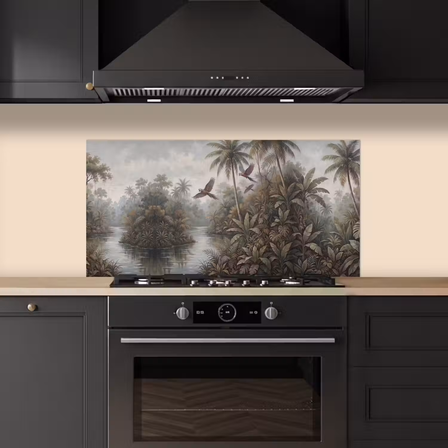 Vogel - Vliegend - Tropisch - Landschap - Klassiek keuken achterwand spatscherm middel -sfeer1