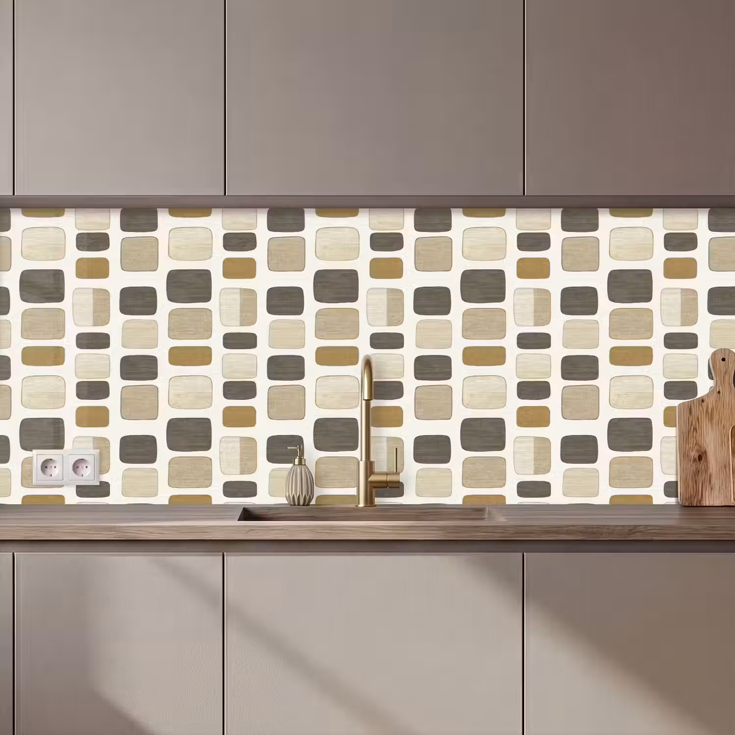 Blokken - Vintage - Grijs keuken achterwand 2 middel 871 zz_3dshopping