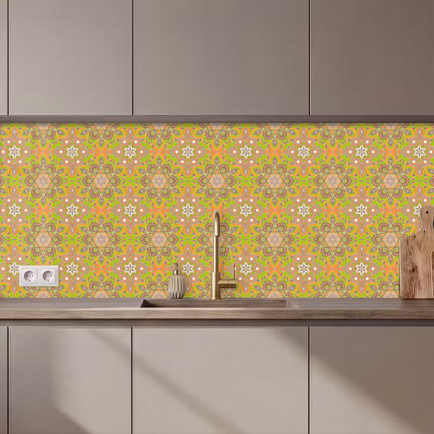 Bohemian - Mandala - Patronen keuken achterwand 2 middel 871 zz_3dshopping