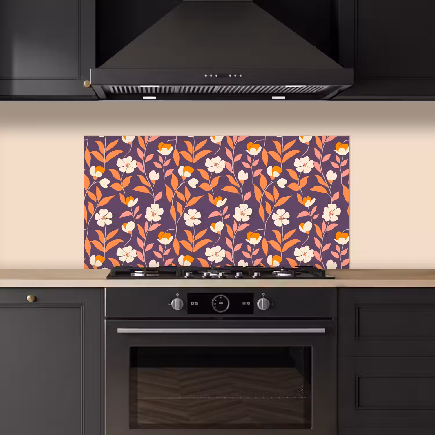 Boho - Vintage - Paars keuken achterwand spatscherm middel 899 -sfeer1