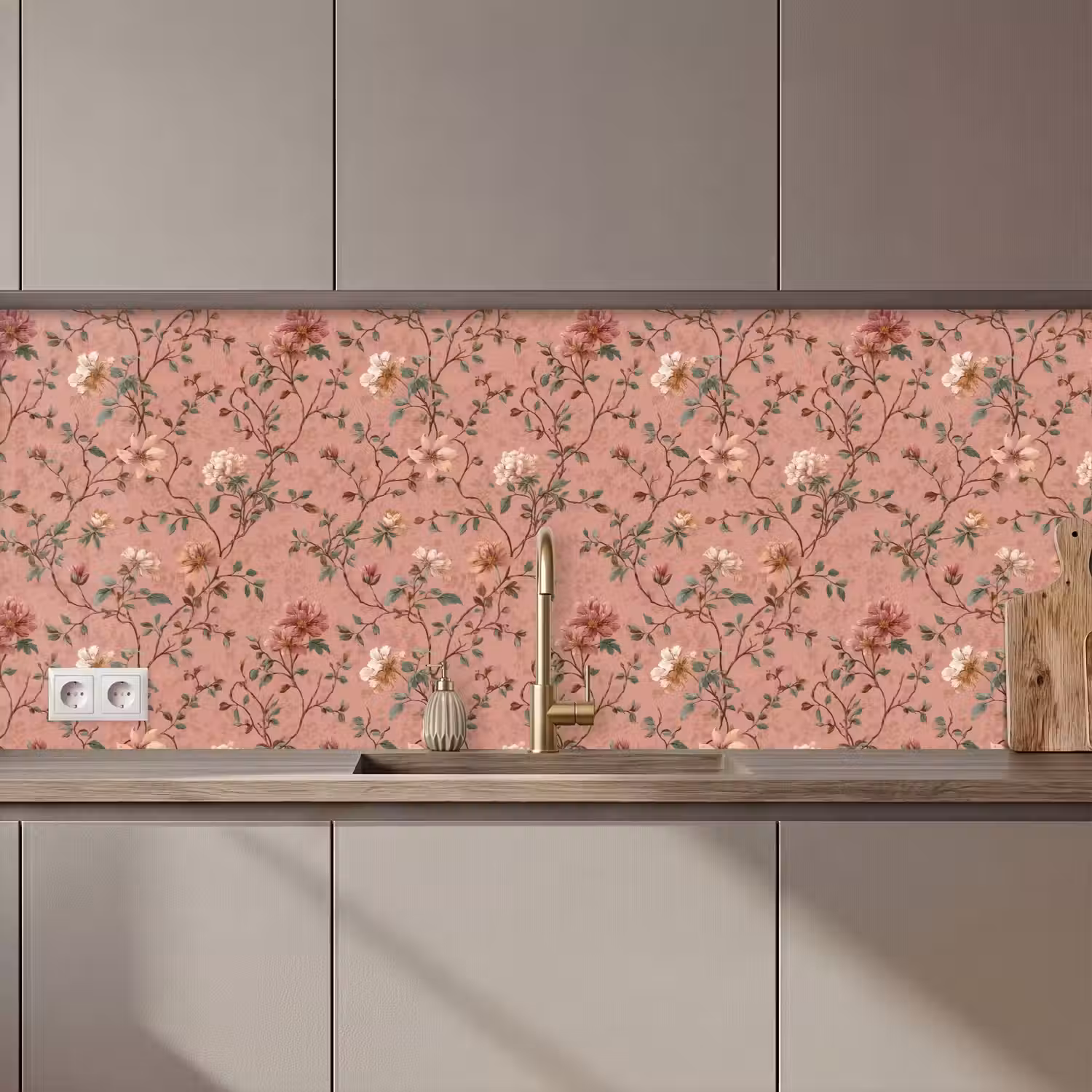 Botanisch - Bloemen - Roze keuken achterwand 2 middel 871 zz_3dshopping