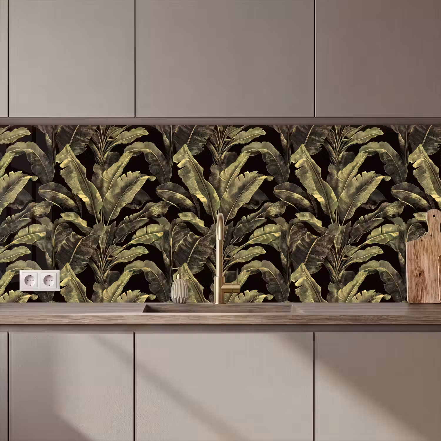 Botanisch - Bladeren - Groen keuken achterwand 2 middel 871 zz_3dshopping