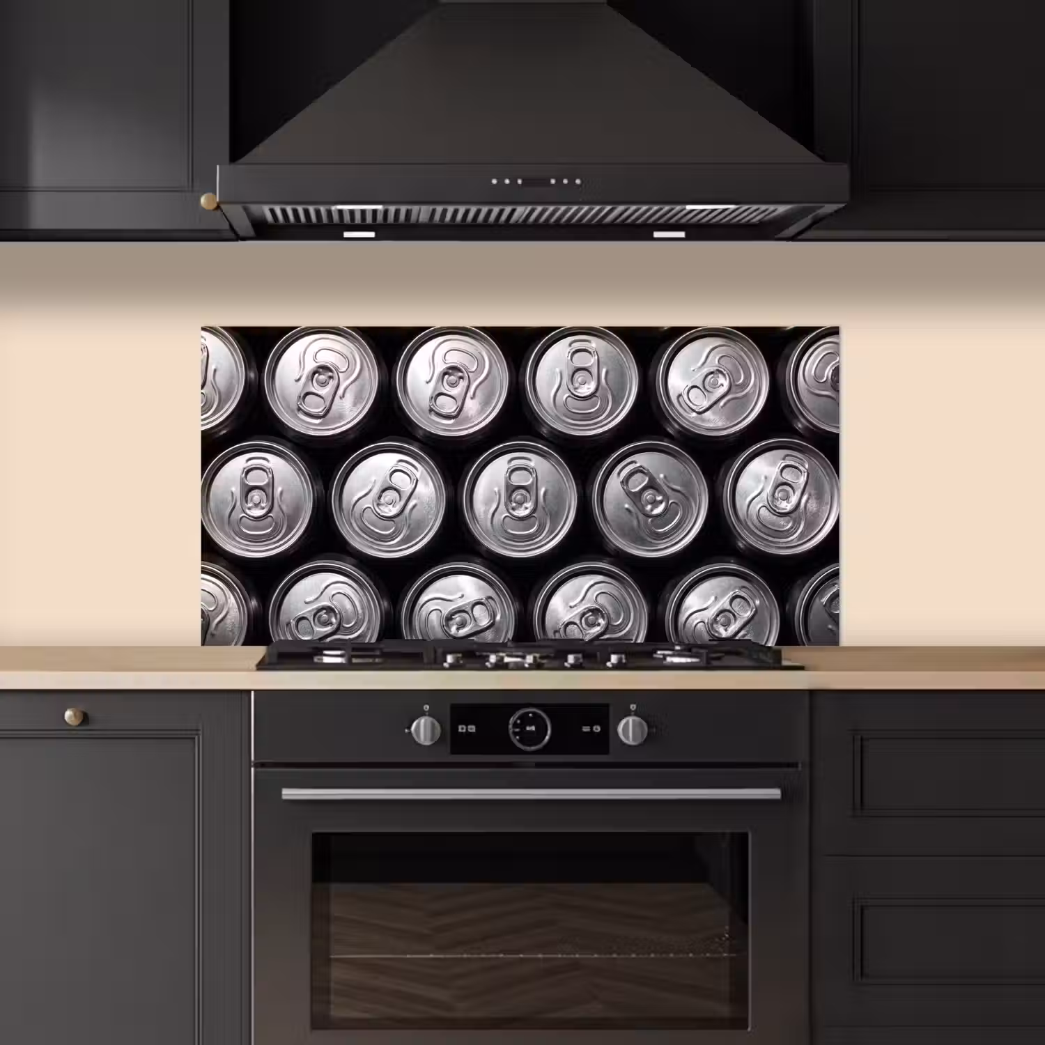 Blikjes - Aluminium - Patroon - Industrieel - Zilver keuken achterwand spatscherm middel -sfeer1