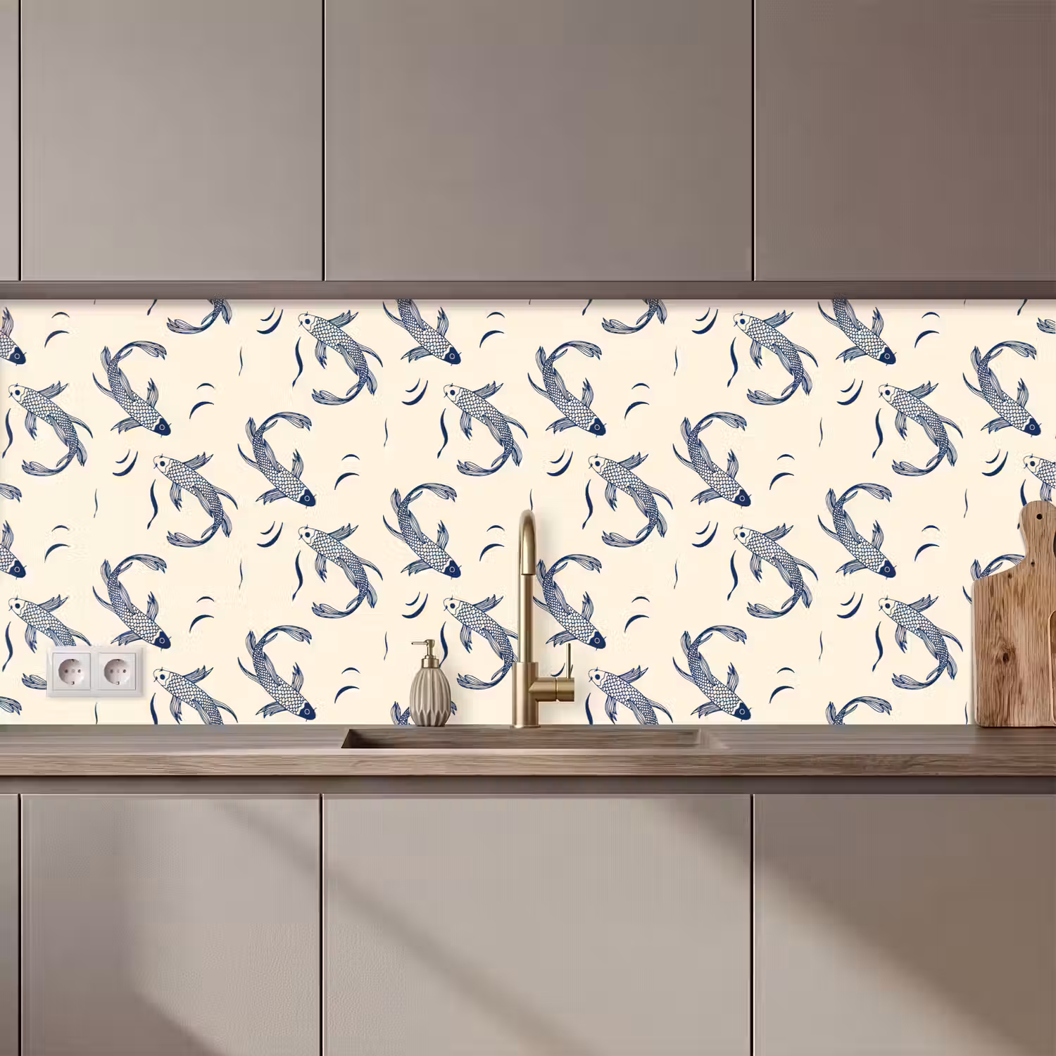 Karper - Vis - Japan - Patronen keuken achterwand 2 middel 871 zz_3dshopping