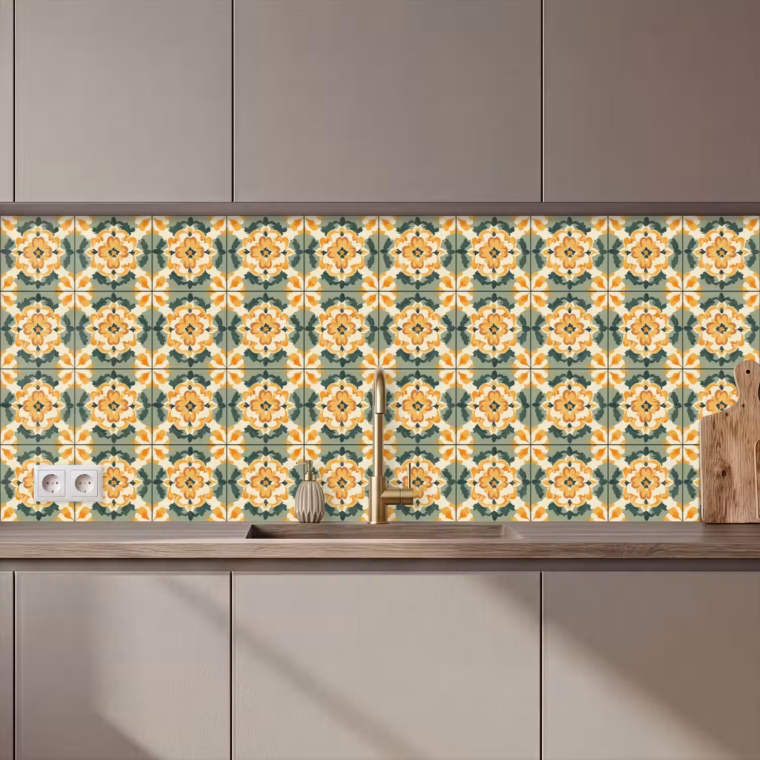 Keramiek - Verweerd - Kleurrijk keuken achterwand 2 middel 871 zz_3dshopping