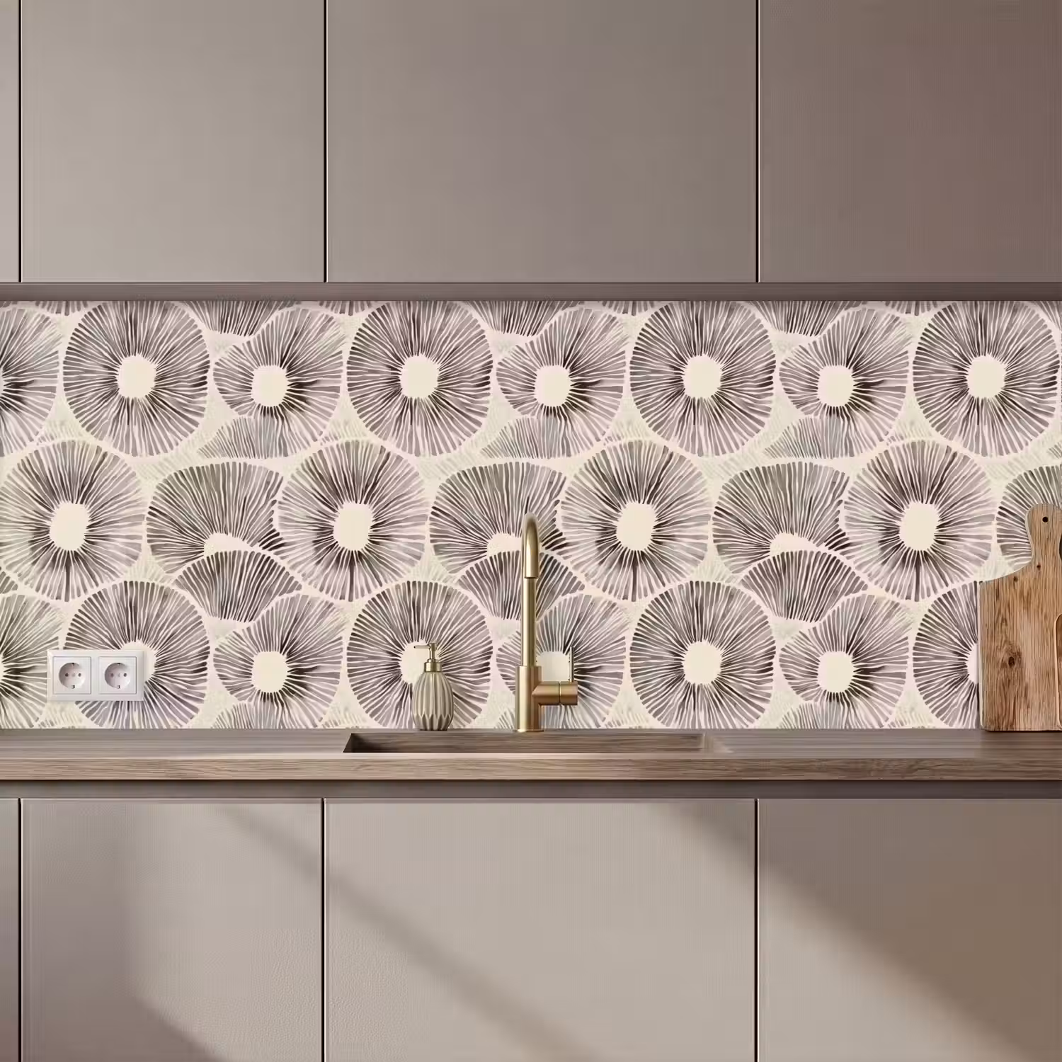 Cirkels - Patroon - Zwart keuken achterwand 2 middel 871 zz_3dshopping