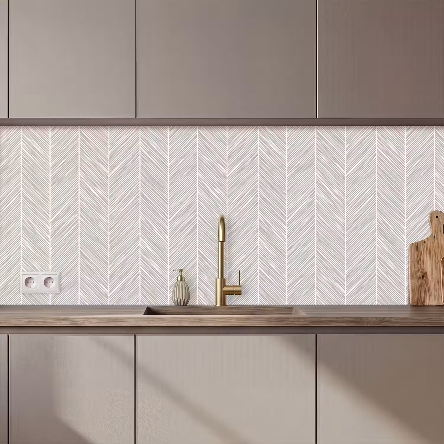 Klassiek - Visgraat - Grijs keuken achterwand 2 middel 871 zz_3dshopping