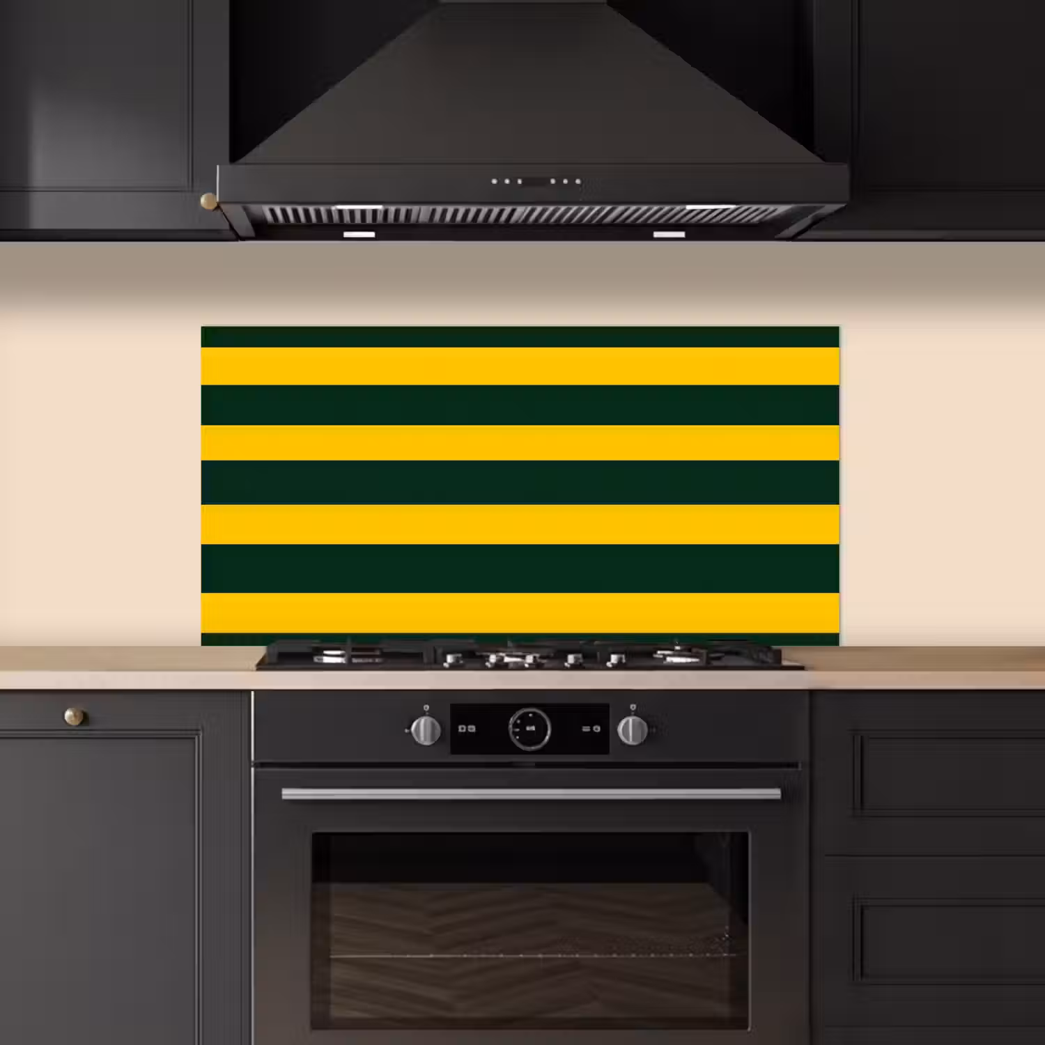Klassiek - Strepen - Groen keuken achterwand spatscherm middel 899 -sfeer1