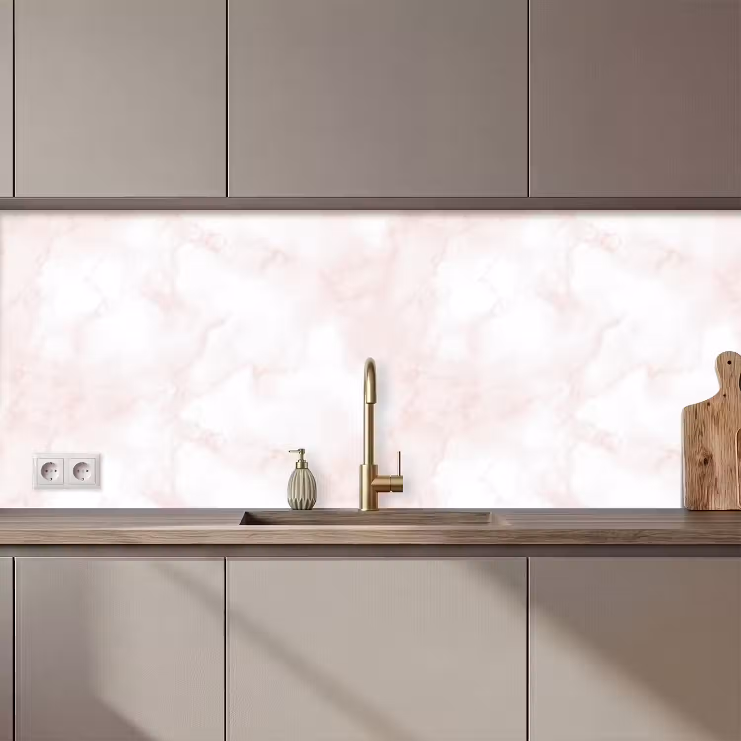 Wolkenstructuur - Roze - Marmer keuken achterwand 2 middel 871 zz_3dshopping