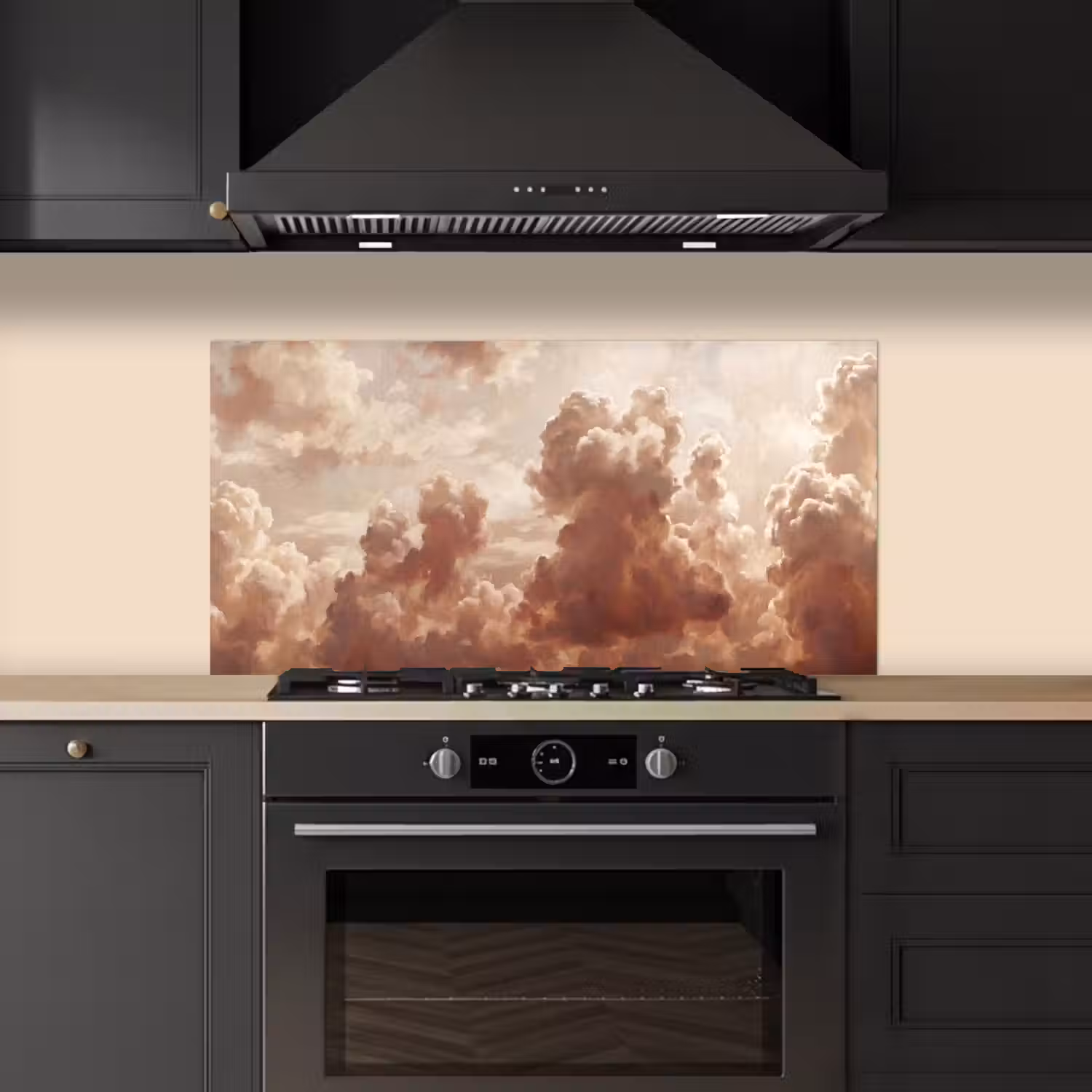 Wolken - Lucht - Natuur - Modern - Bruin keuken achterwand spatscherm middel -sfeer1