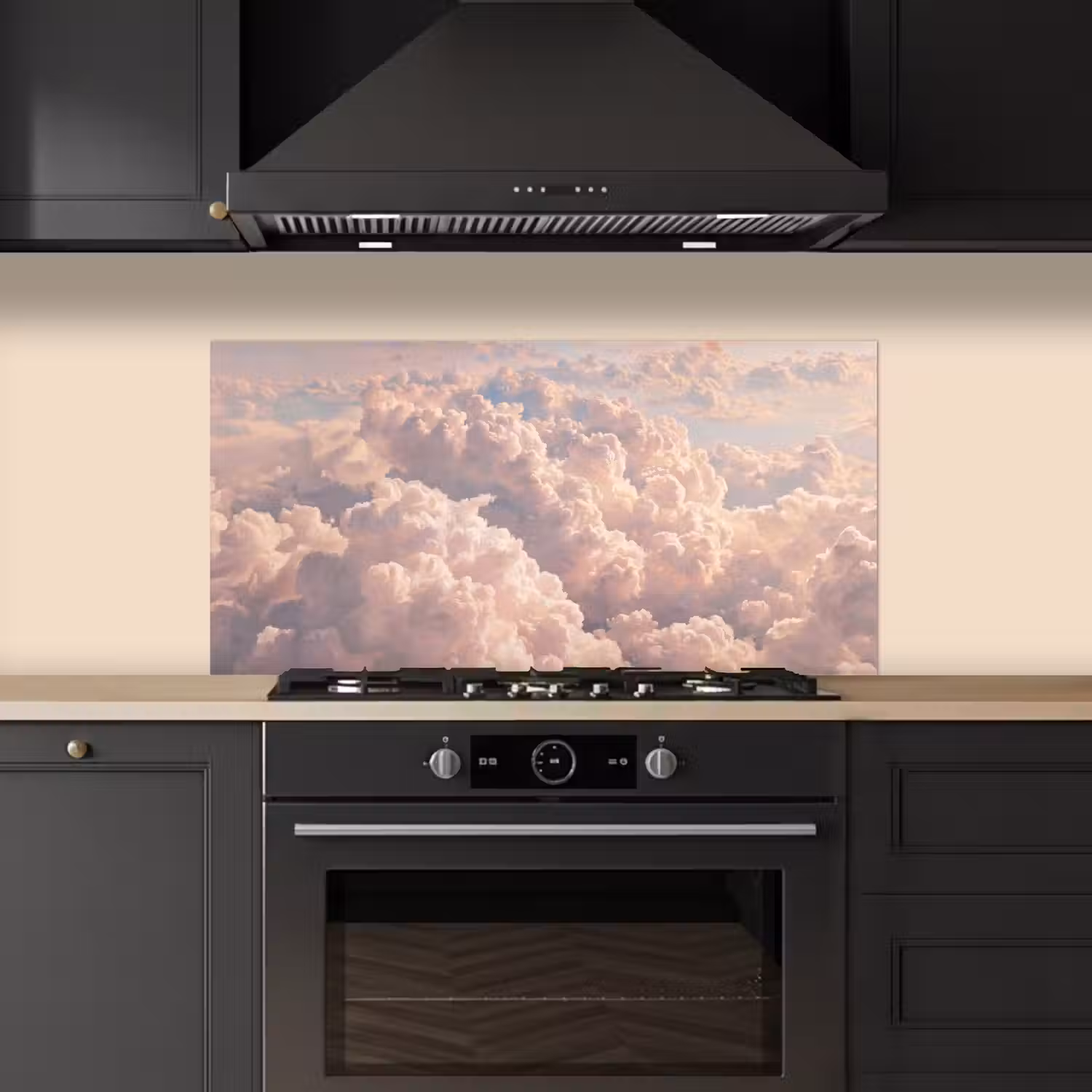Wolken - Zonsondergang - Natuur - Pastel - Roze keuken achterwand spatscherm middel -sfeer1