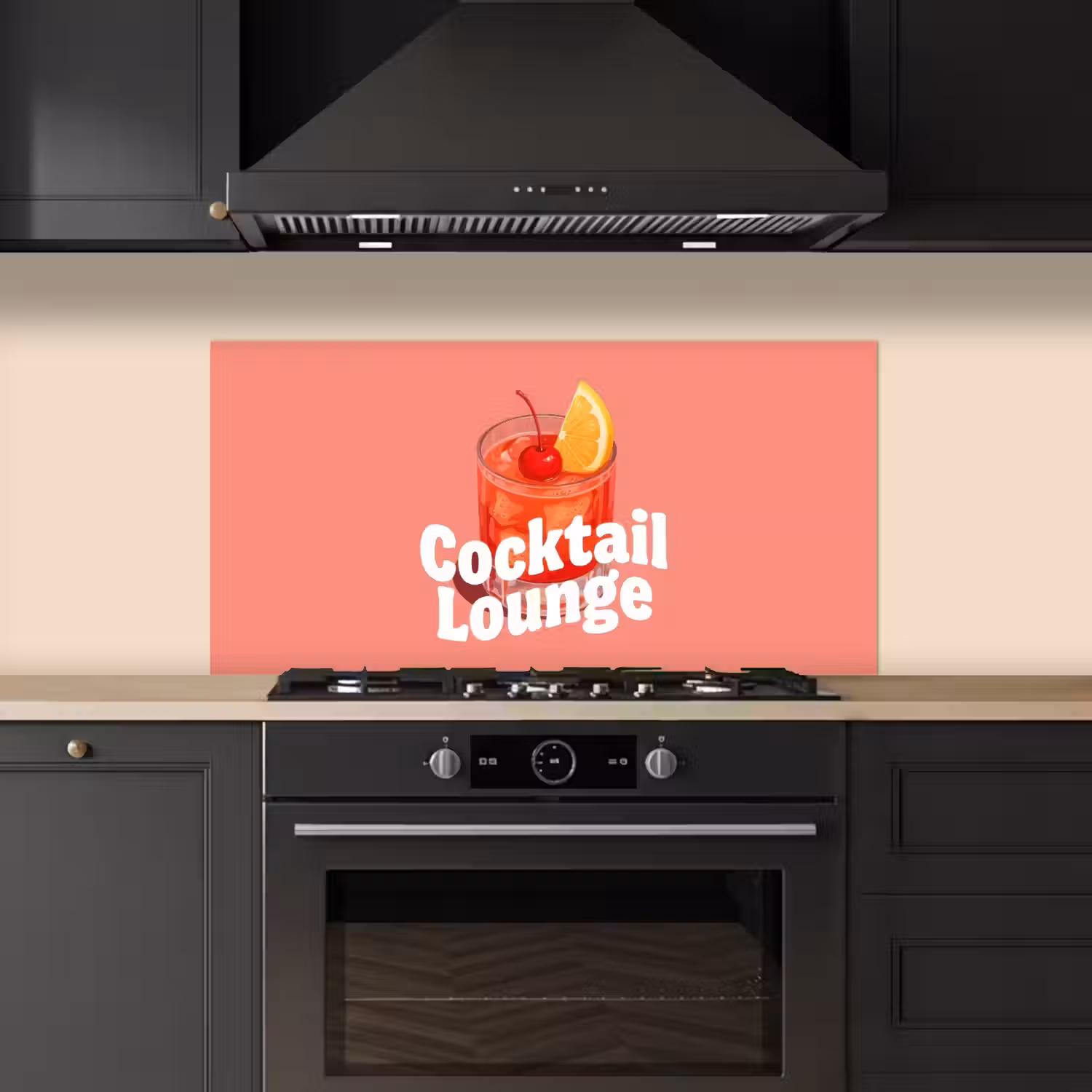 Cocktail Lounge - Glas - Koraal keuken achterwand spatscherm middel -sfeer1