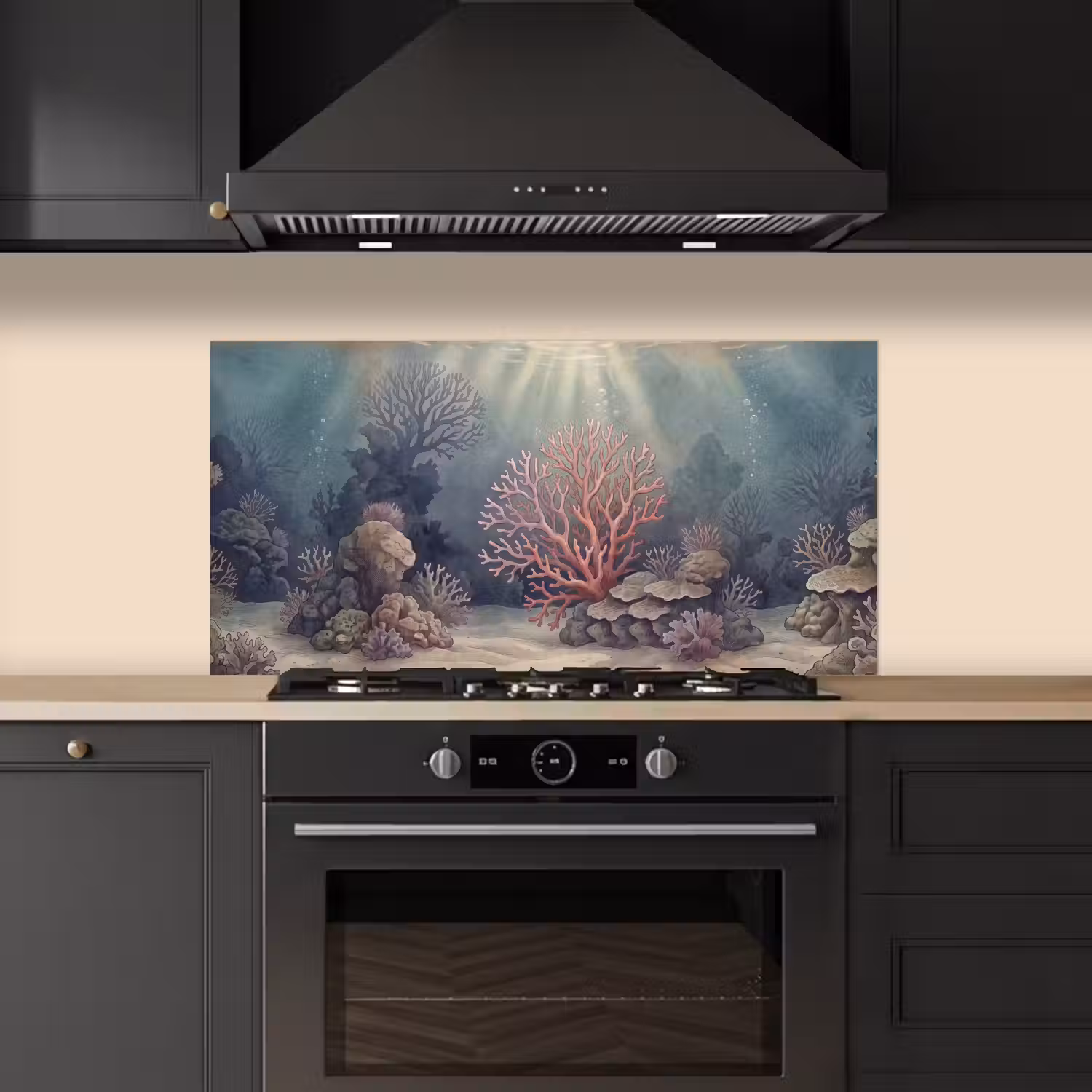 Koraal - Onderwater - Natuur - Roze keuken achterwand spatscherm middel -sfeer1