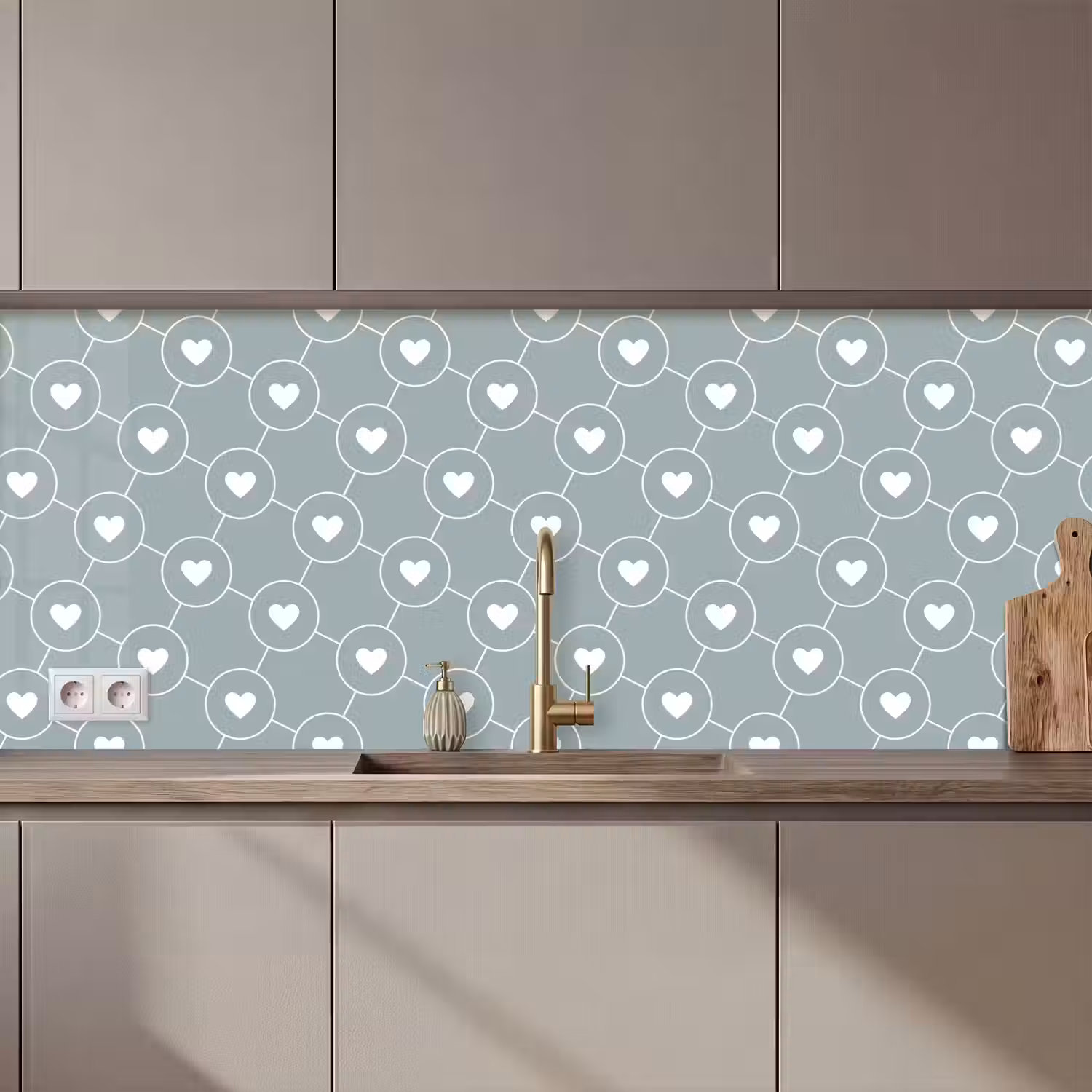 Design - Geometrie - Patroon - Hart keuken achterwand 2 middel 871 zz_3dshopping